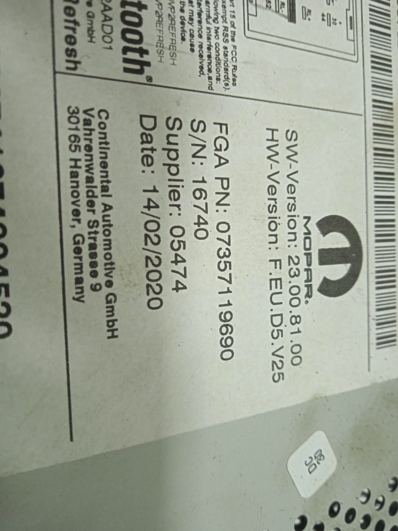SISTEMA AUDIO / RADIO CD FIAT TIPO II (356) SEDAN Easy