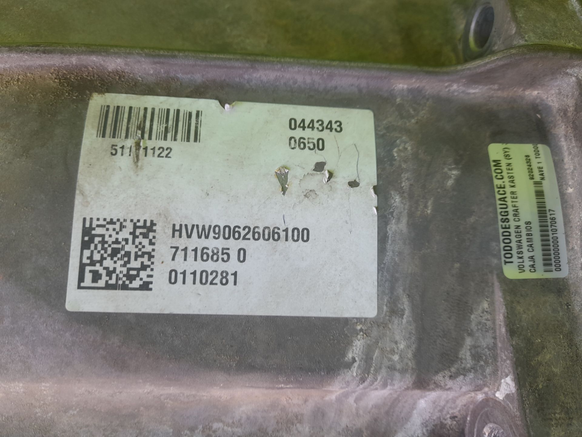 CAJA CAMBIOS VOLKSWAGEN CRAFTER KASTEN (SY) 35 FURGÓN BL TA RWD