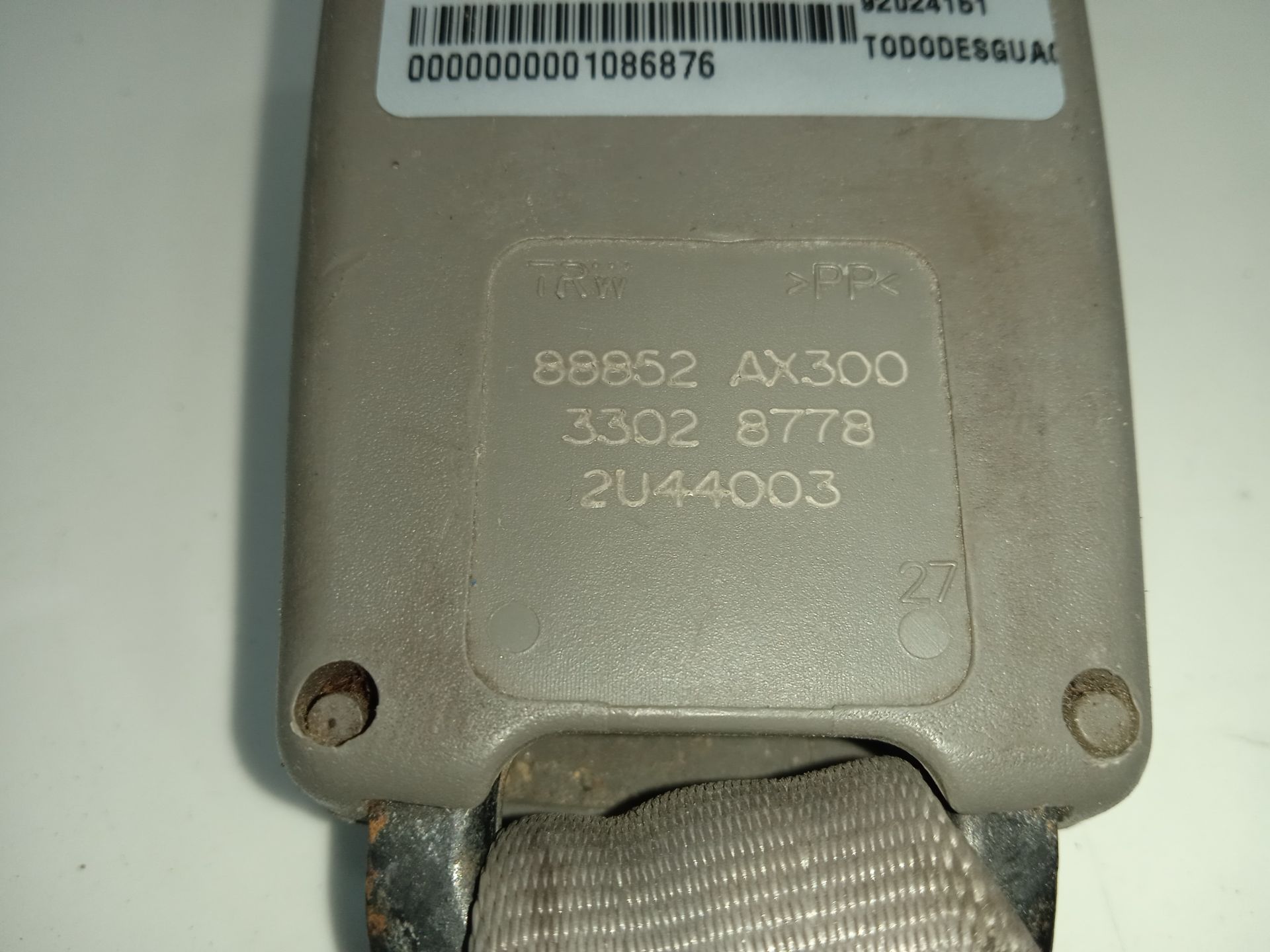 ANCLAJE CINTURON DELANTERO IZQUIERDO CITROEN BERLINGO 1.9 600 D Furg.