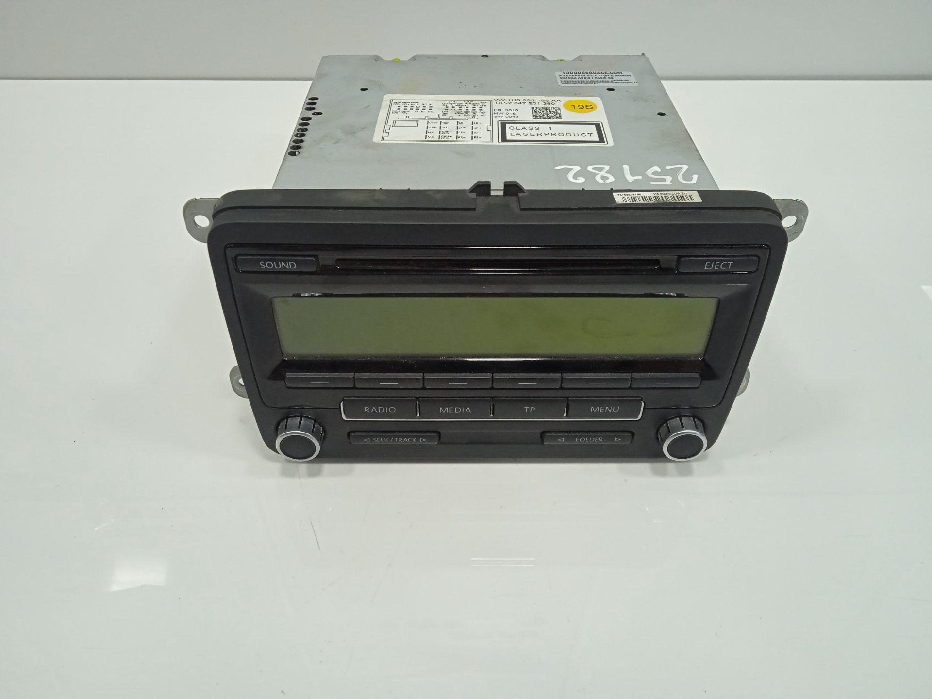 SISTEMA AUDIO / RADIO CD VOLKSWAGEN GOLF VI (5K1) Advance