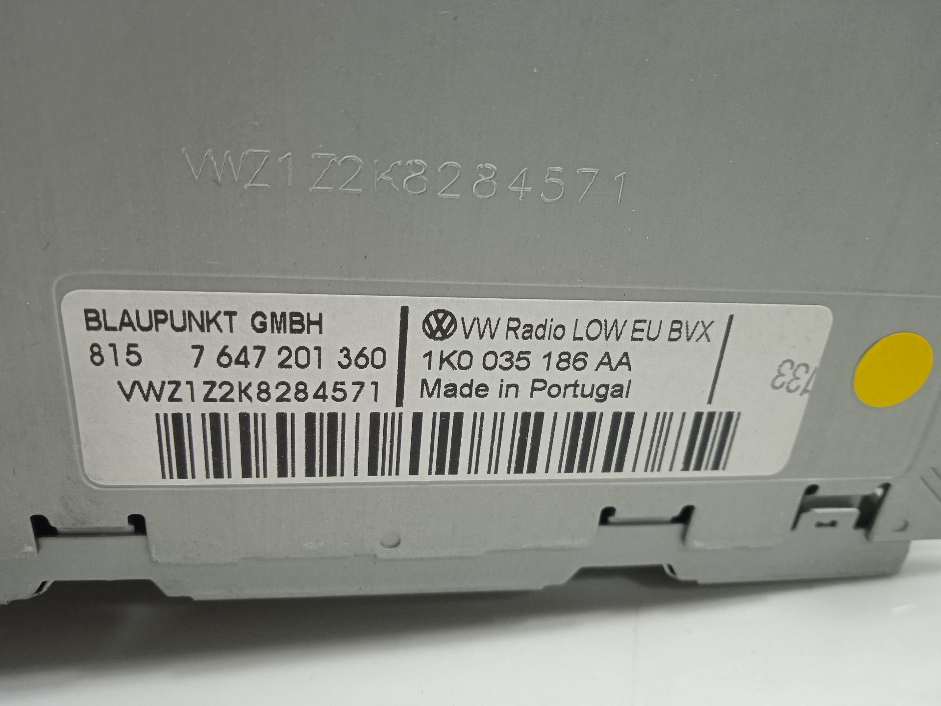 SISTEMA AUDIO / RADIO CD VOLKSWAGEN GOLF VI (5K1) Advance