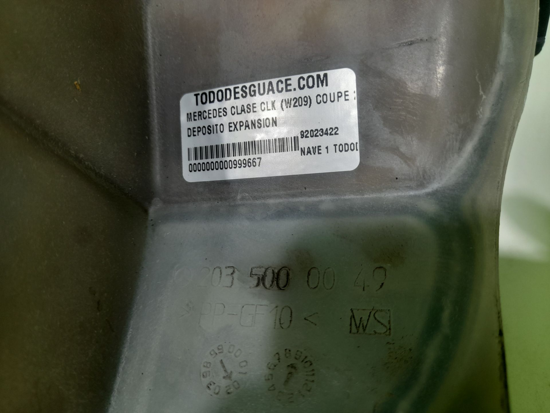DEPOSITO EXPANSION MERCEDES-BENZ CLASE CLK (W209) COUPE 270 CDI (209.316)