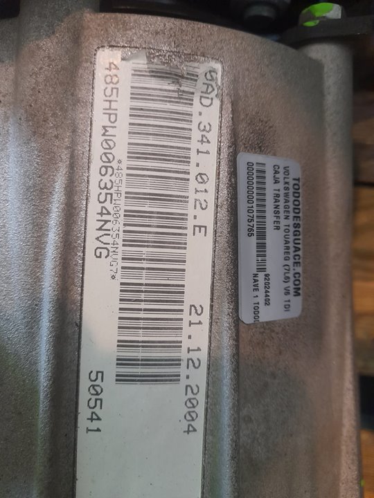 CAJA TRANSFER VOLKSWAGEN TOUAREG (7L6) V6 TDI