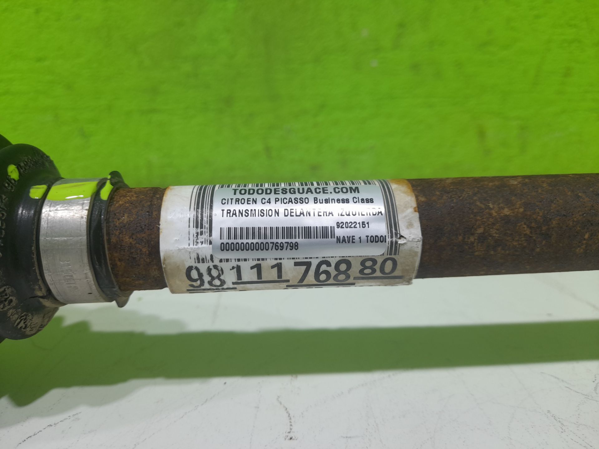 TRANSMISION DELANTERA IZQUIERDA CITROEN C4 PICASSO Business Class   |   02.15 - 12.15