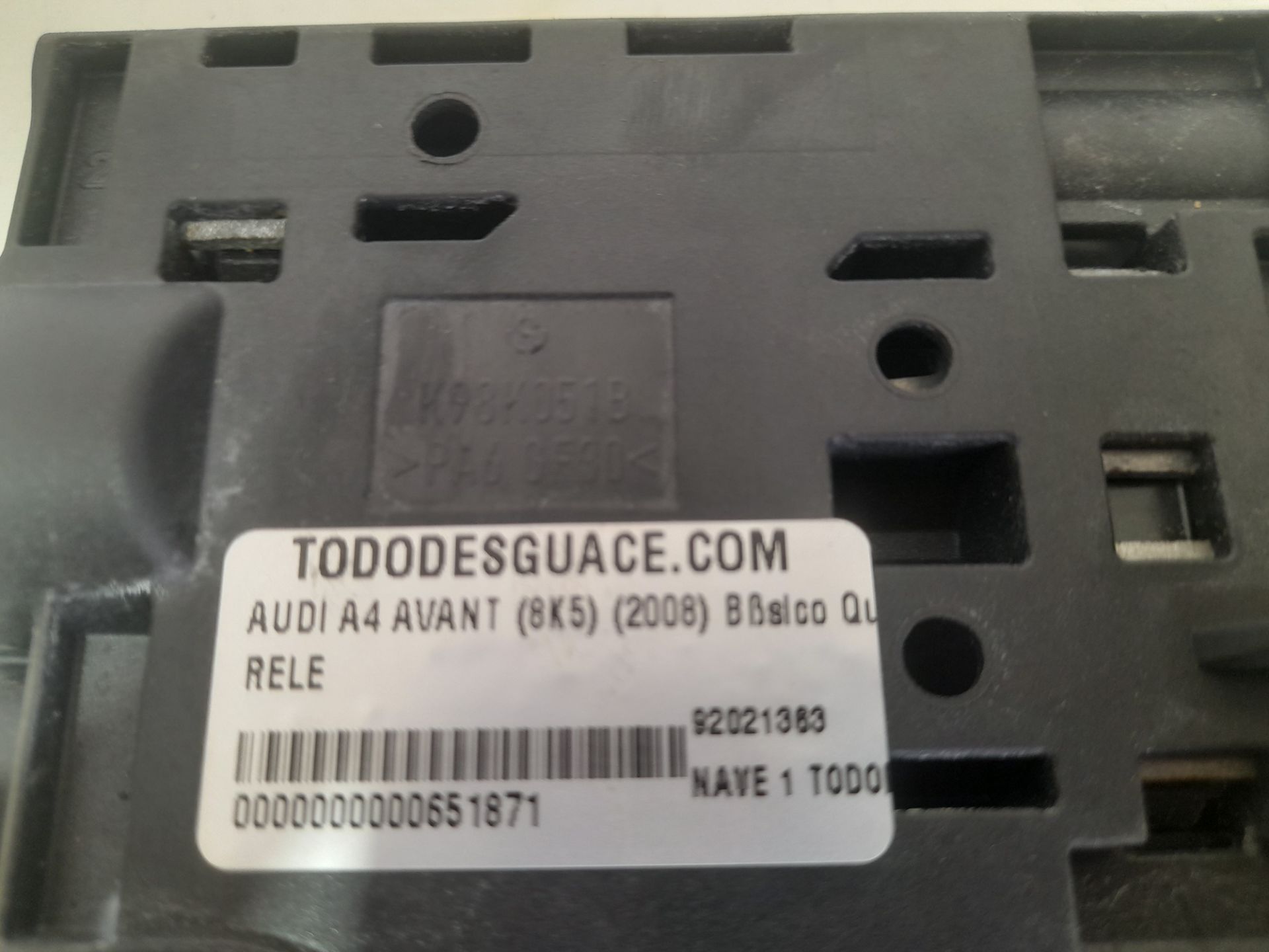 RELE AUDI A4 AVANT (8K5) (2008) Básico Quattro   |   01.12 - 12.15