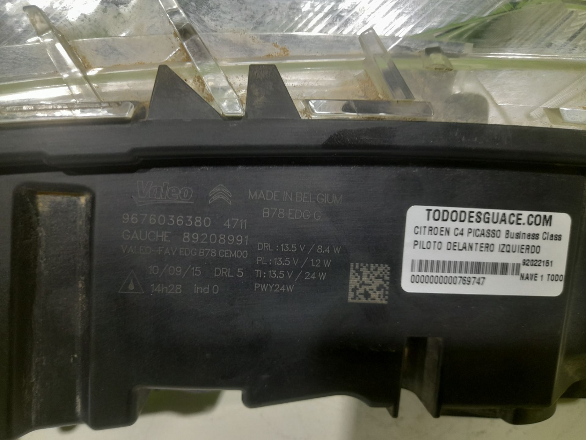 PILOTO DELANTERO IZQUIERDO CITROEN C4 PICASSO Business Class   |   02.15 - 12.15
