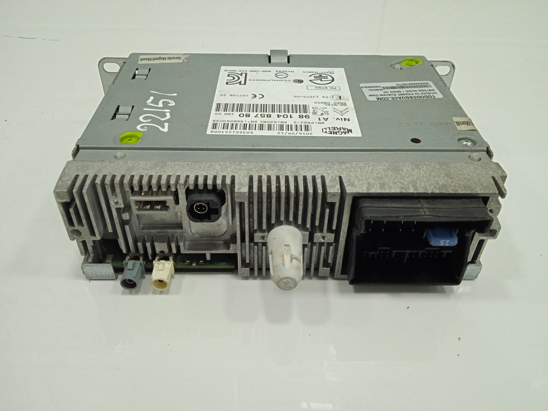 SISTEMA AUDIO / RADIO CD CITROEN C4 PICASSO Business Class   |   02.15 - 12.15