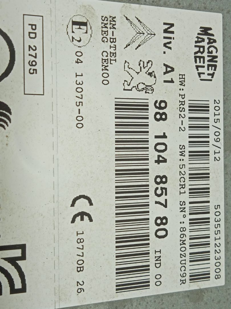 SISTEMA AUDIO / RADIO CD CITROEN C4 PICASSO Business Class   |   02.15 - 12.15