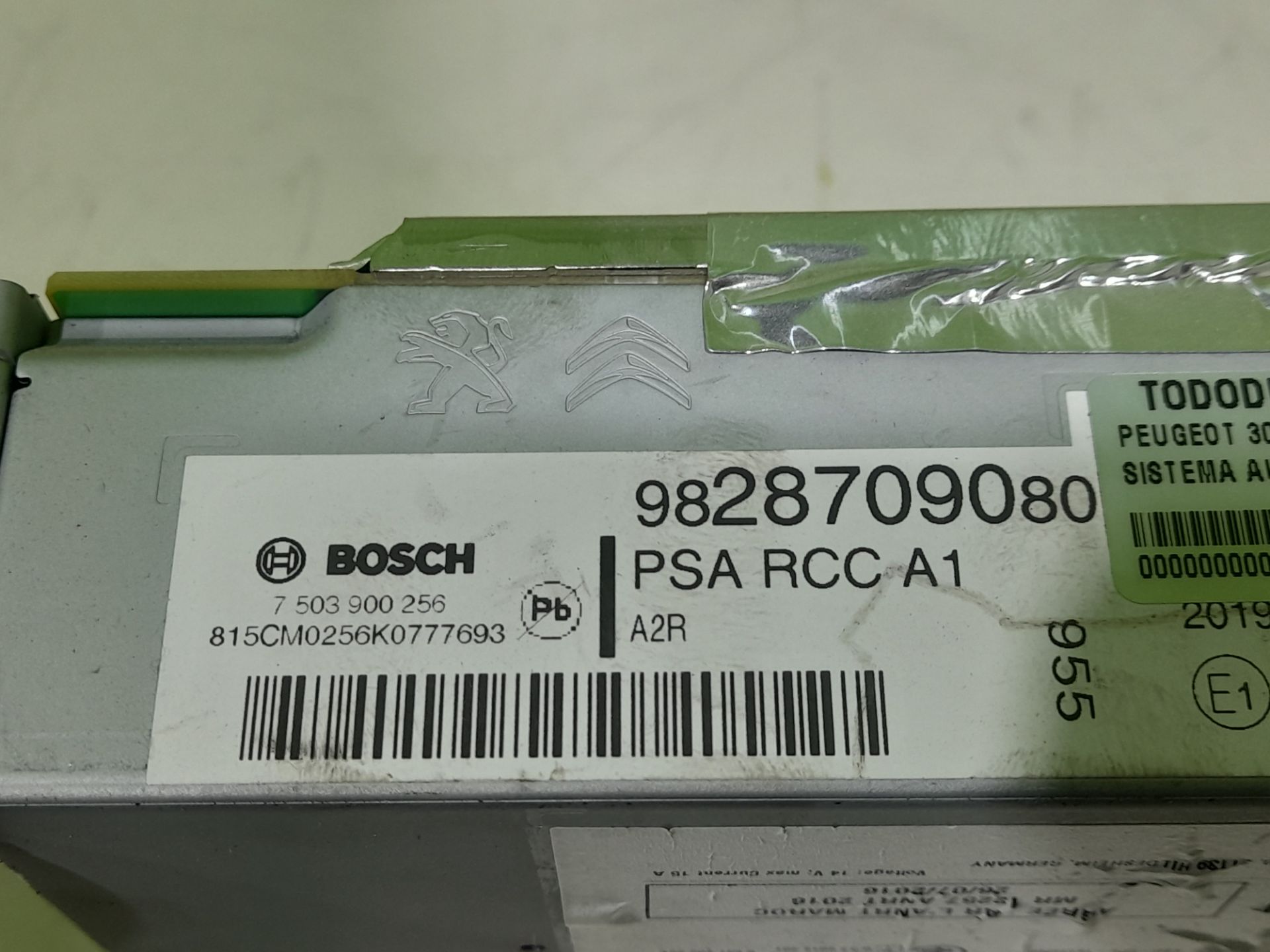 SISTEMA AUDIO / RADIO CD PEUGEOT 308 Active   |   06.14 - 12.20