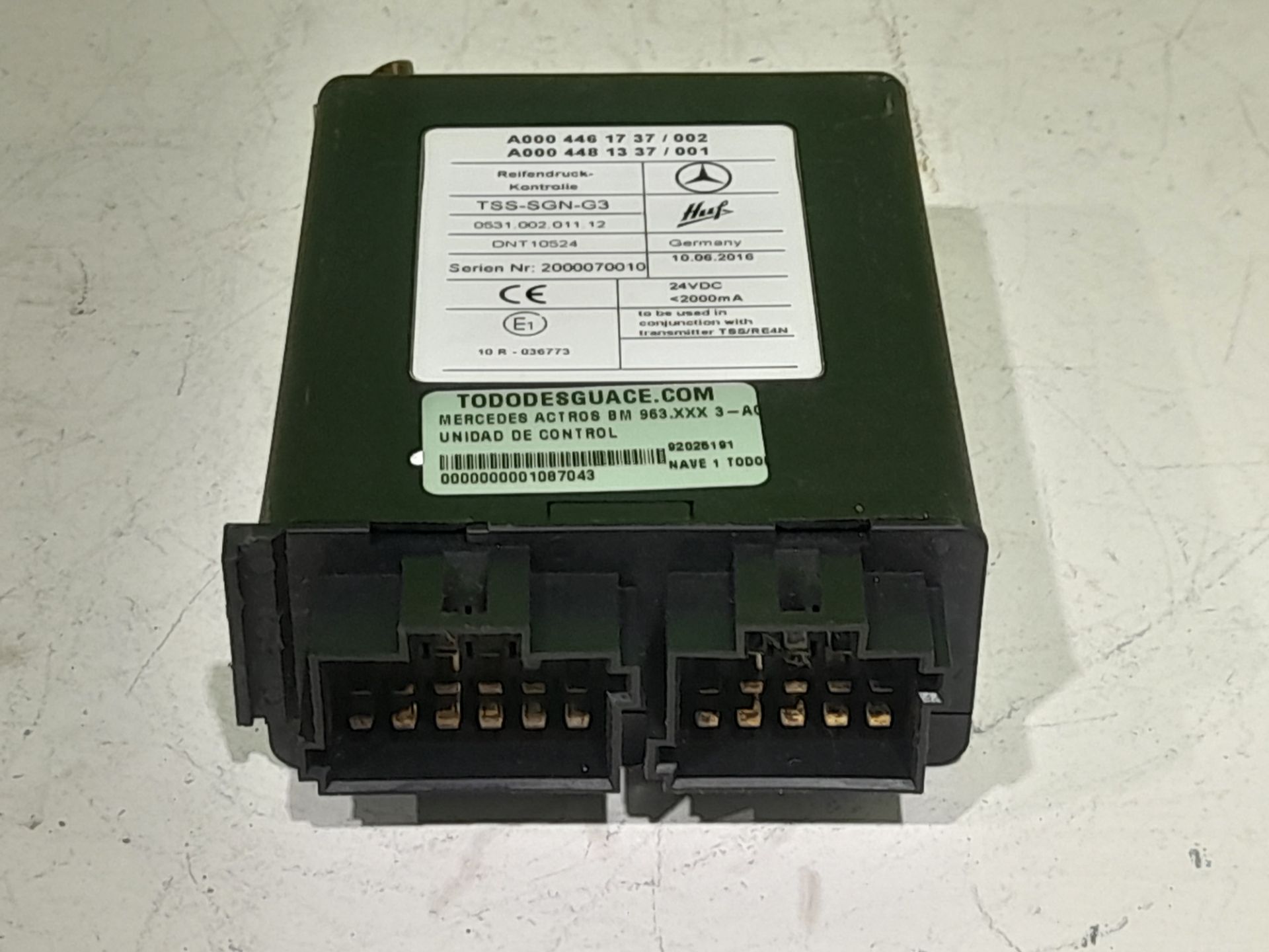 UNIDAD DE CONTROL MERCEDES-BENZ ACTROS BM 963.XXX 3-ACHSER 25XX 6x2 SZM L BigSpace