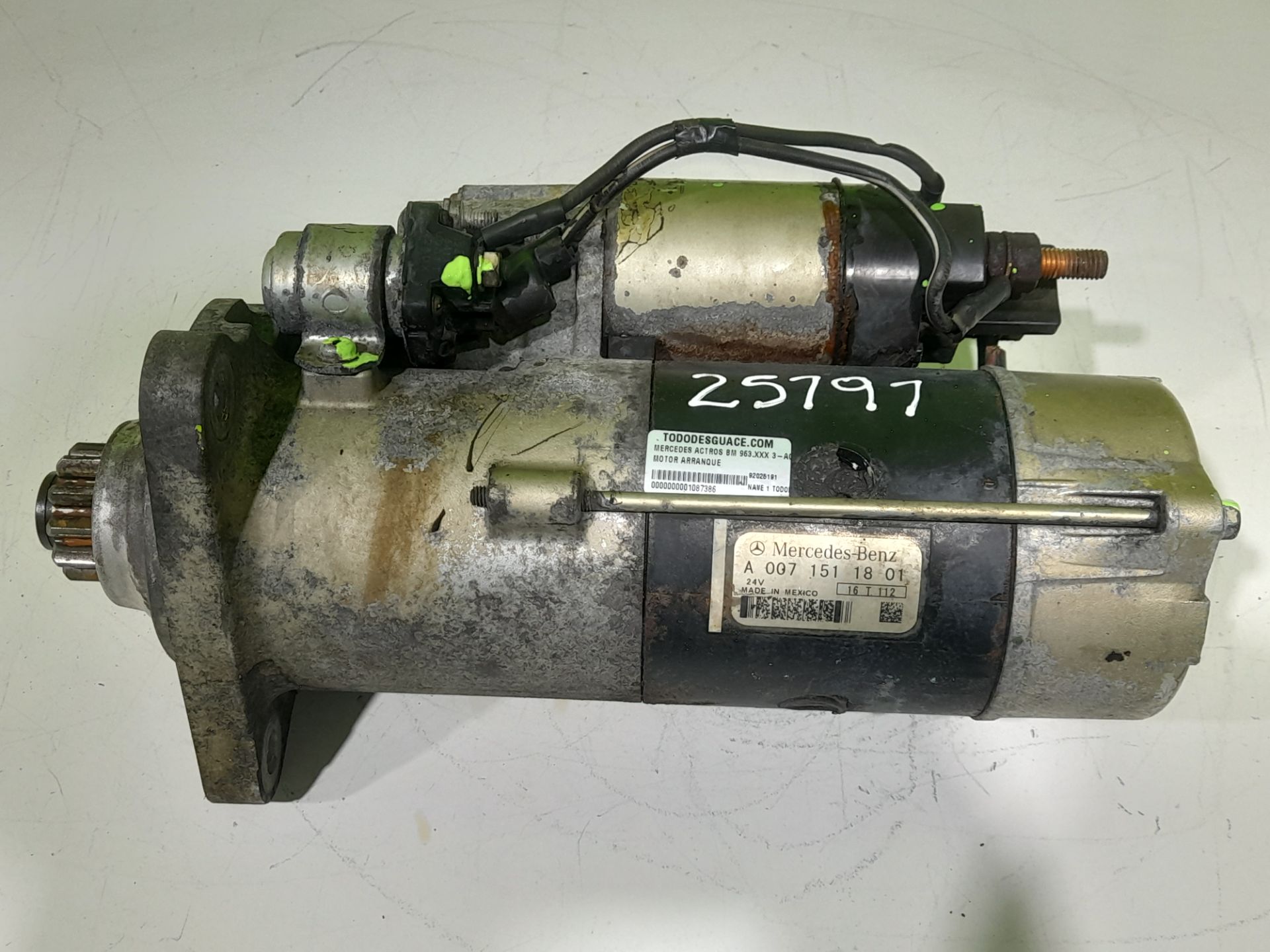 MOTOR ARRANQUE MERCEDES-BENZ ACTROS BM 963.XXX 3-ACHSER 25XX 6x2 SZM L BigSpace