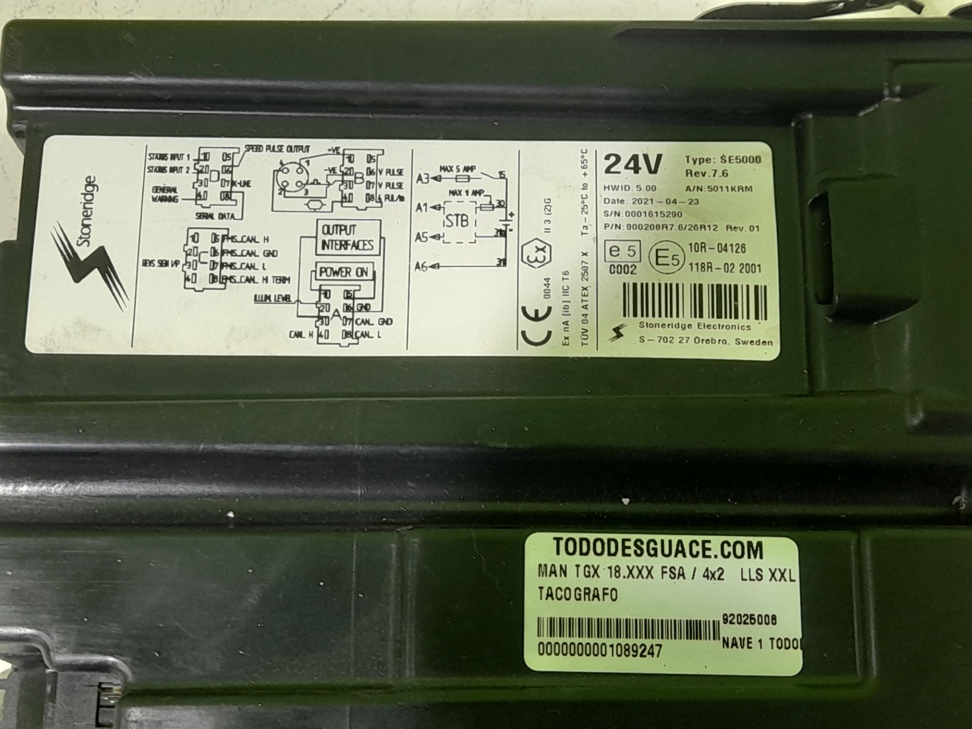 TACOGRAFO MAN TGX 18.XXX FSA / 4x2   LLS XXL