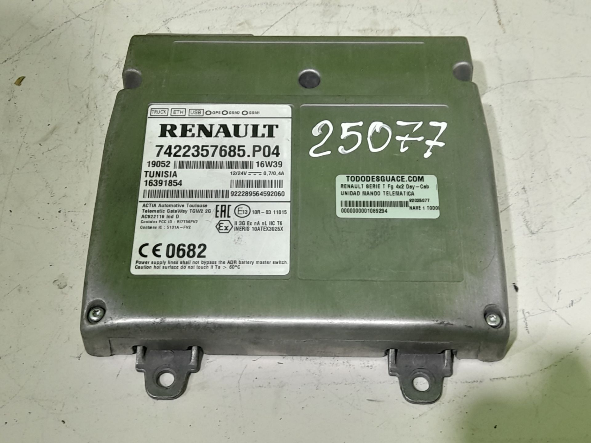 UNIDAD MANDO TELEMATICA RENAULT SERIE T Fg 4x2 Day-Cab