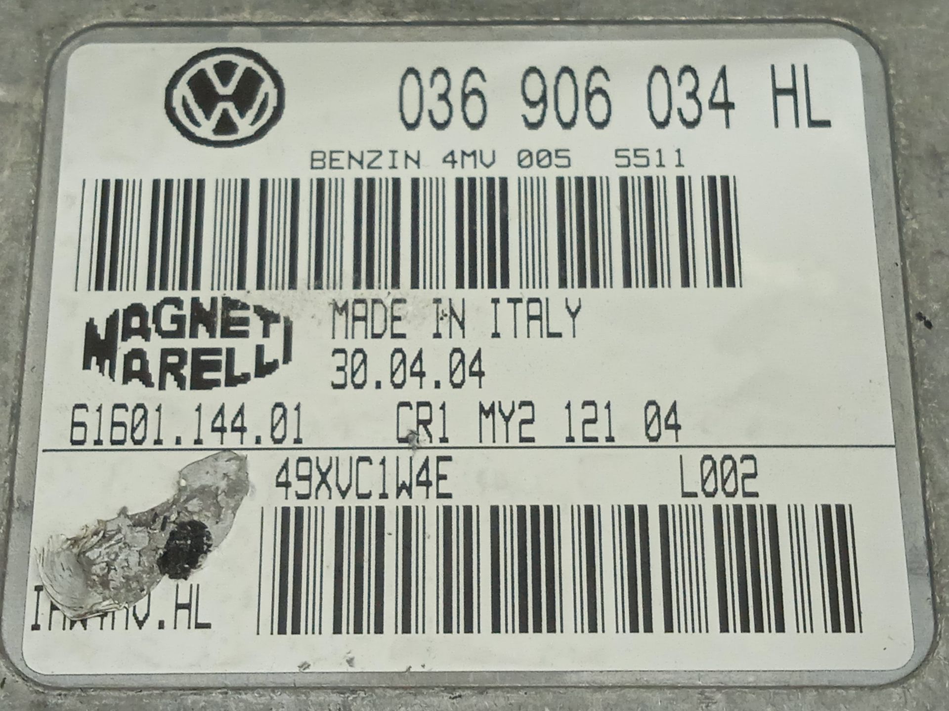 CENTRALITA MOTOR UCE VOLKSWAGEN POLO (9N3) Advance