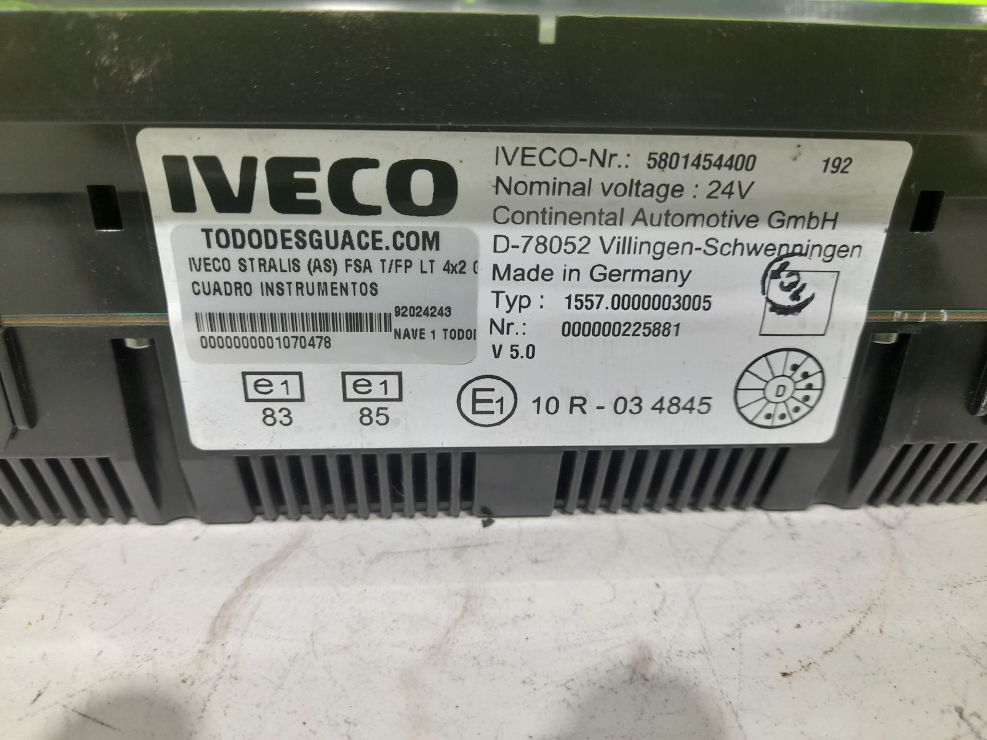 CUADRO INSTRUMENTOS IVECO STRALIS (AS) FSA T/FP LT 4x2 Gran espacio