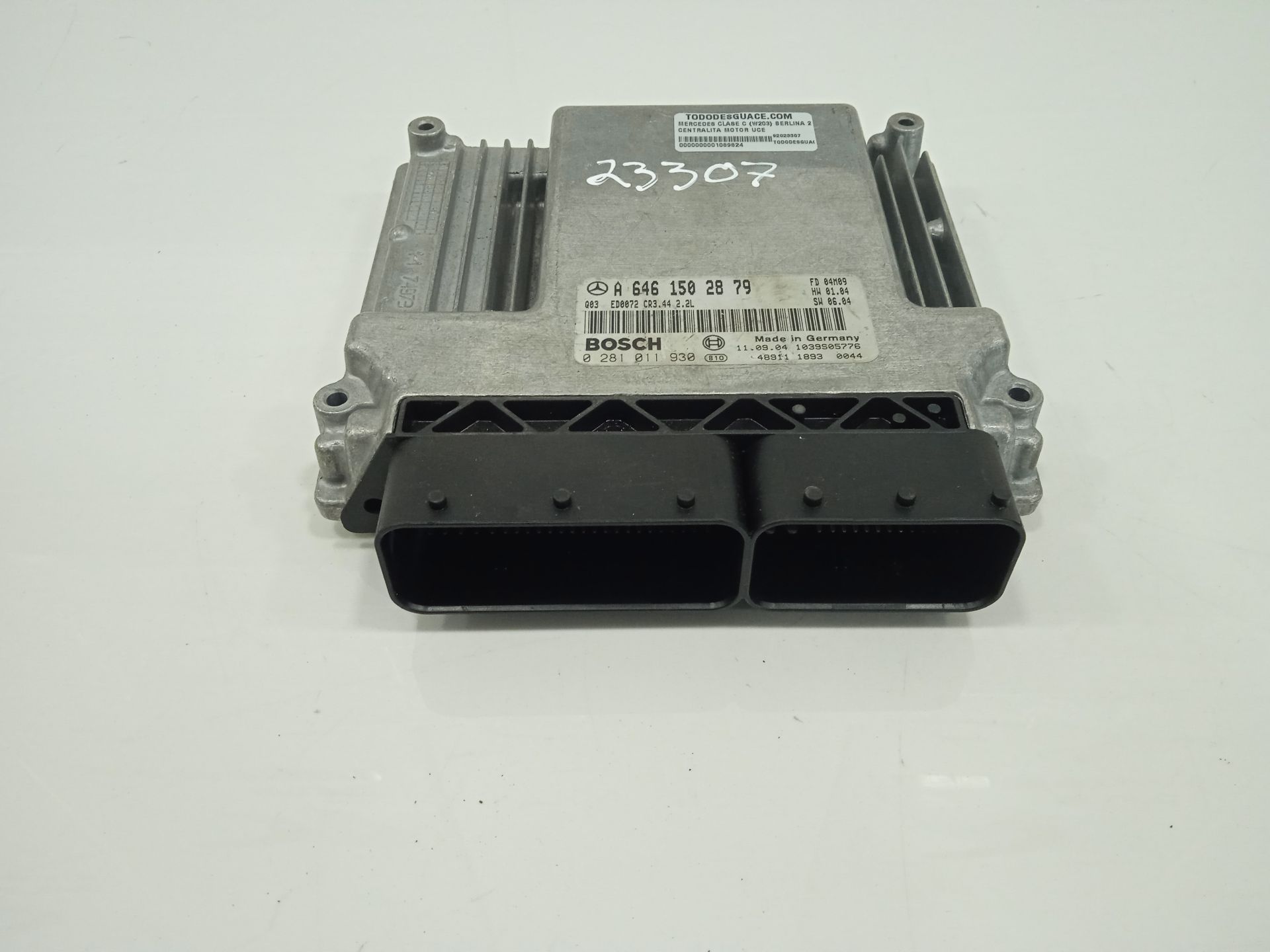 CENTRALITA MOTOR UCE MERCEDES-BENZ CLASE C (W203) BERLINA 220 CDI (203.006)