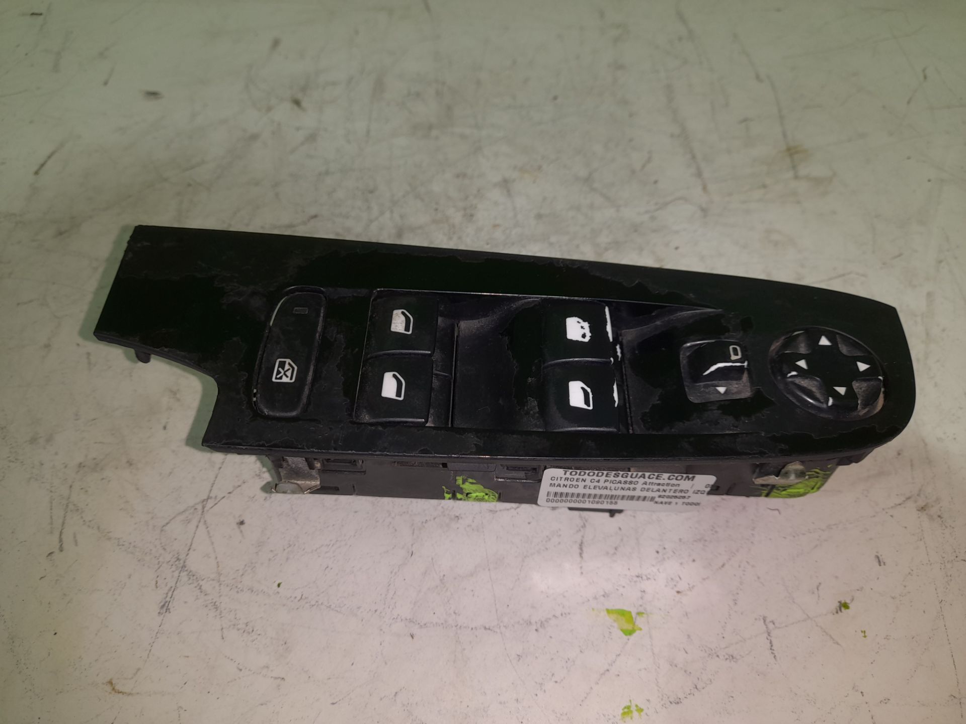 MANDO ELEVALUNAS DELANTERO IZQUIERDO CITROEN C4 PICASSO Attraction