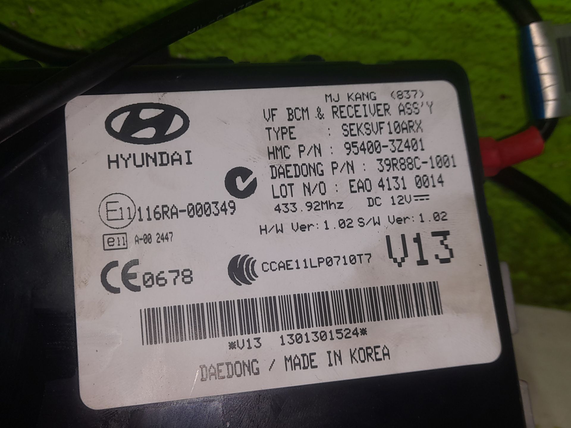MODULO CONFORT HYUNDAI I40 GL BLUEDRIVE CITY / BLUEDRIVE CITY