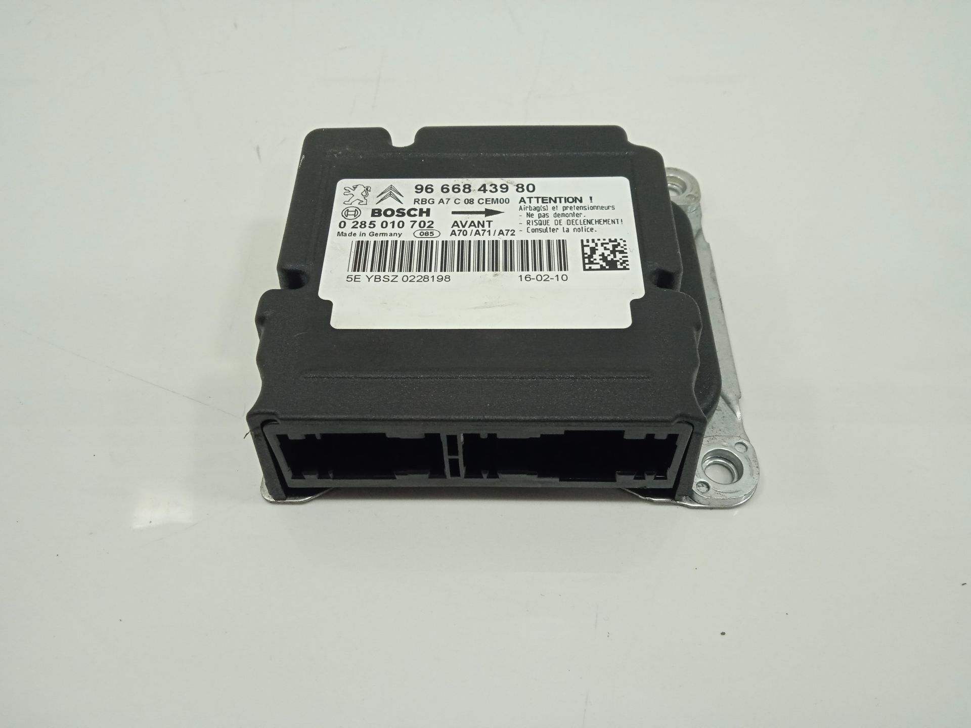 CENTRALITA AIRBAG PEUGEOT 207 Confort