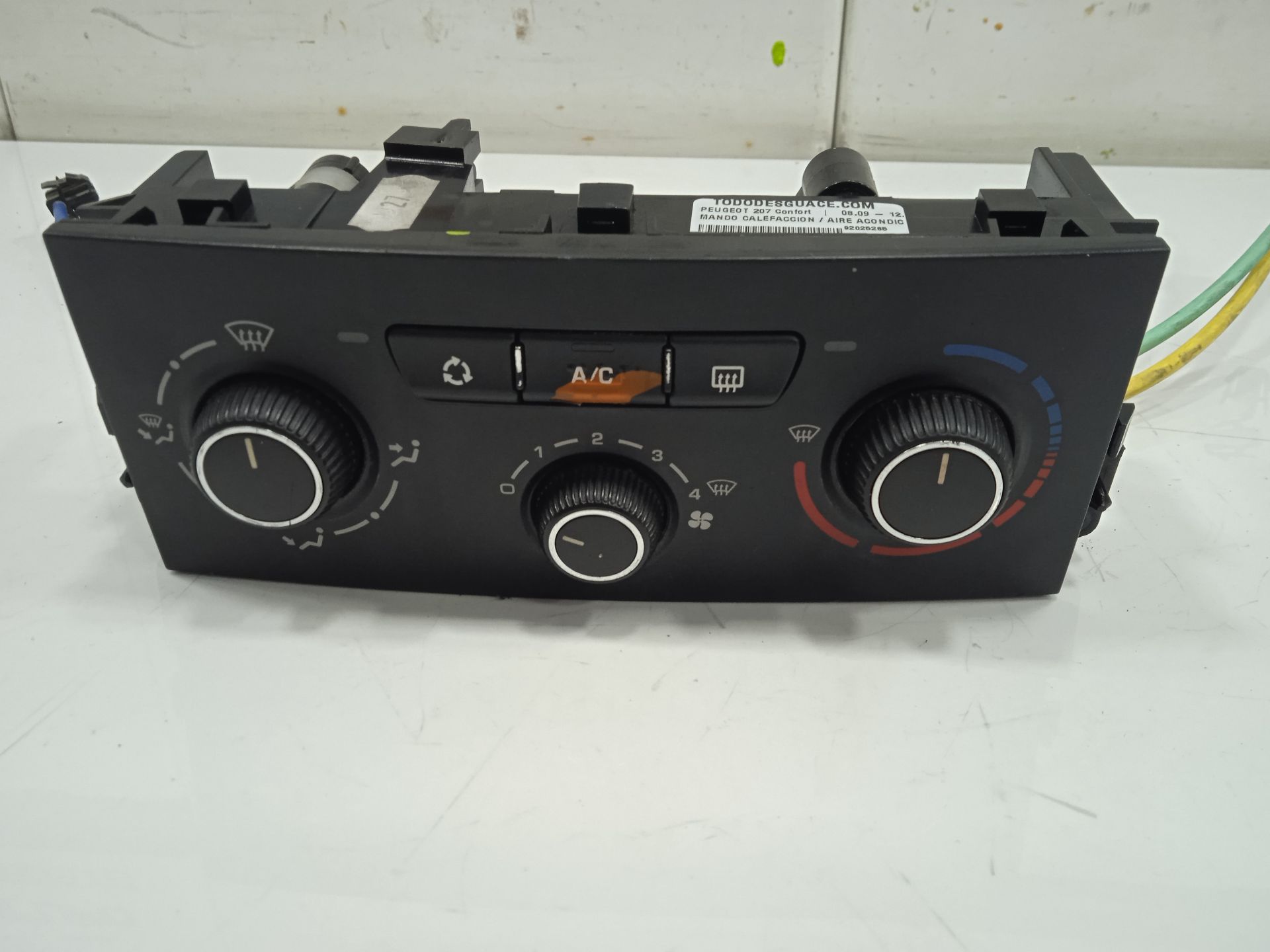 MANDO CALEFACCION / AIRE ACONDICIONADO PEUGEOT 207 Confort