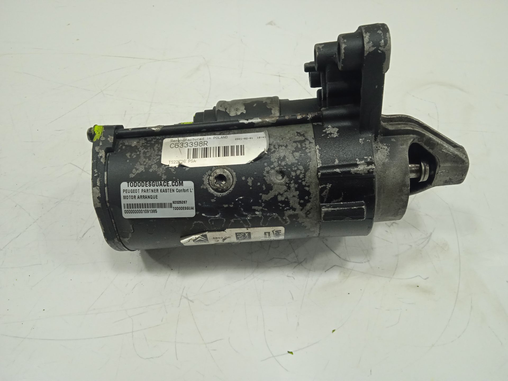 MOTOR ARRANQUE PEUGEOT PARTNER KASTEN Confort L1