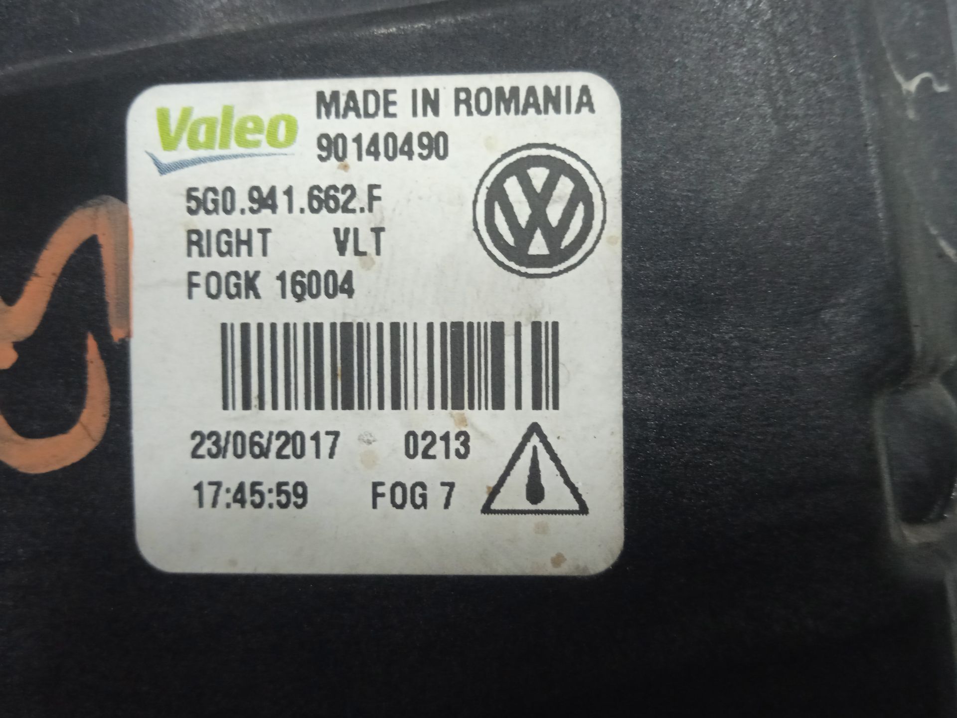 FARO ANTINIEBLA IZQUIERDO VOLKSWAGEN GOLF VII LIM. GTI BlueMotion