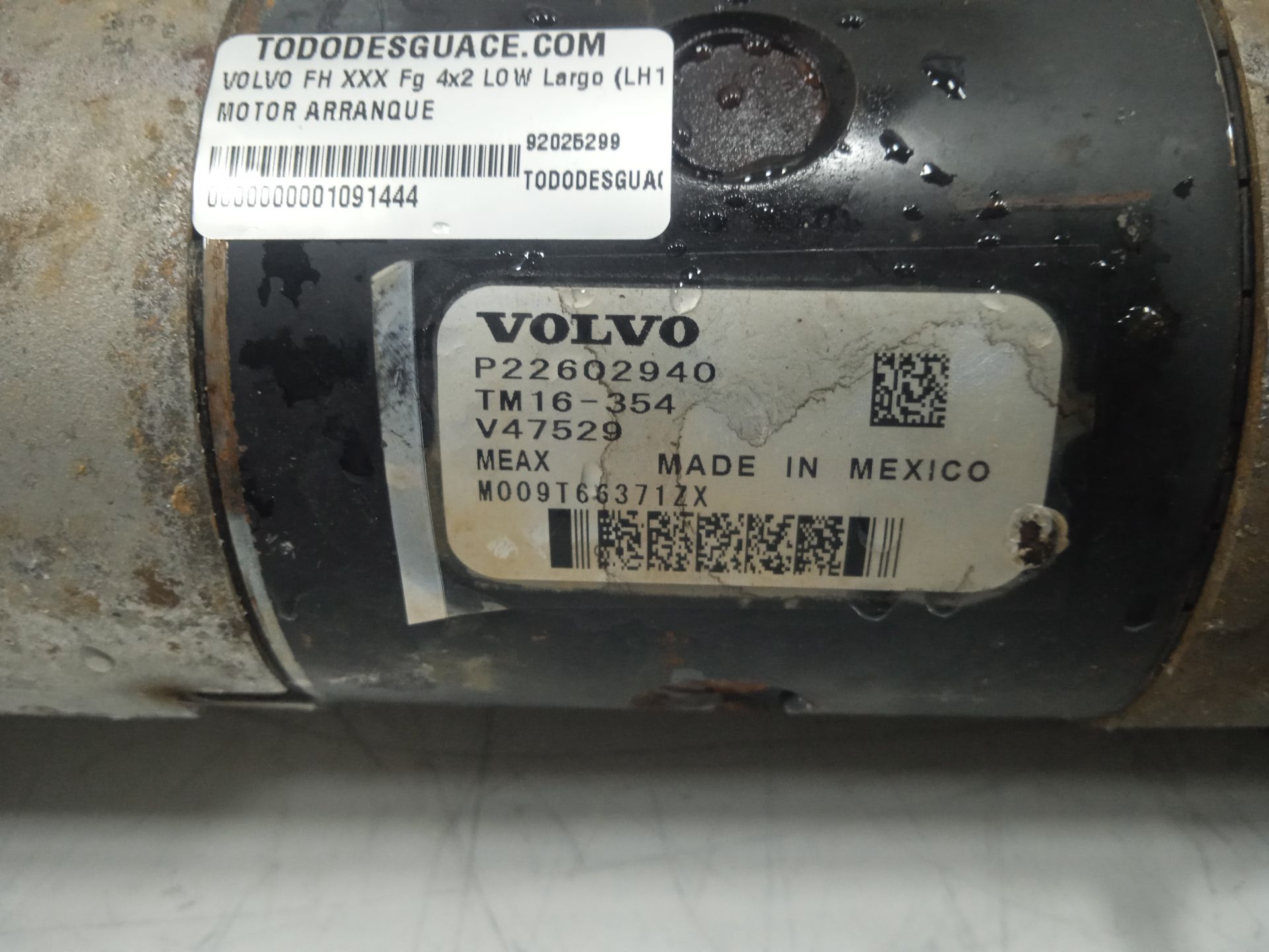 MOTOR ARRANQUE VOLVO FH XXX Fg 4x2 LOW Largo (LH1 o L2H1)