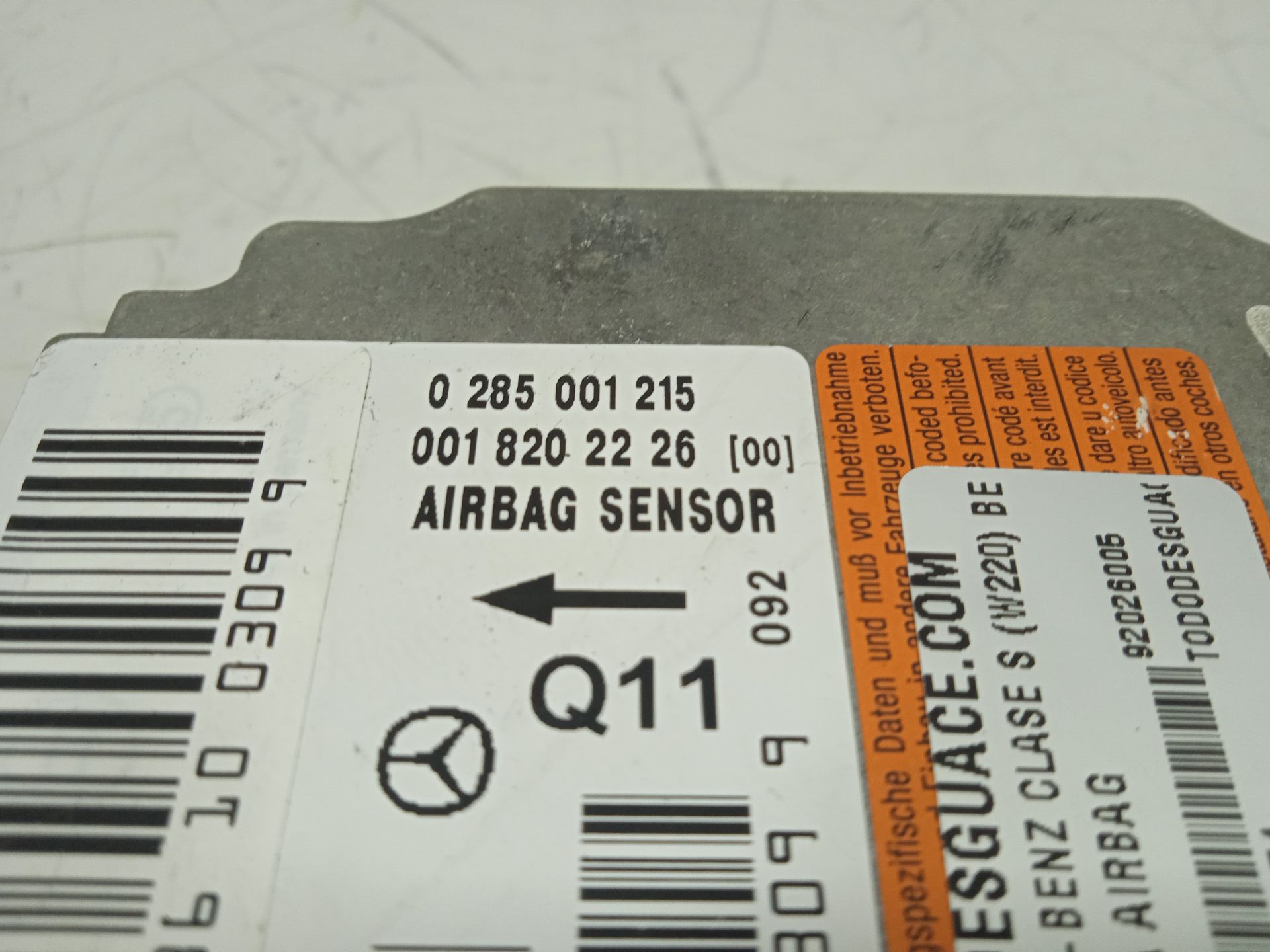 CENTRALITA AIRBAG MERCEDES-BENZ CLASE S (W220) BERLINA 320 (220.065)