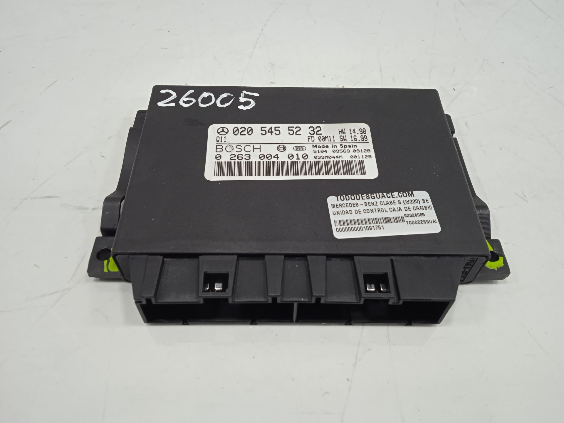 UNIDAD DE CONTROL CAJA DE CAMBIOS MERCEDES-BENZ CLASE S (W220) BERLINA 320 (220.065)