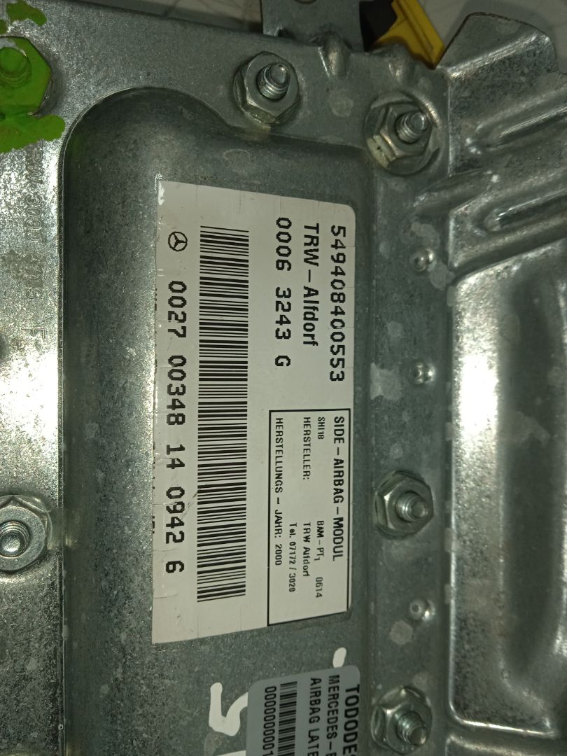 AIRBAG LATERAL TRASERO DERECHO MERCEDES-BENZ CLASE S (W220) BERLINA 320 (220.065)