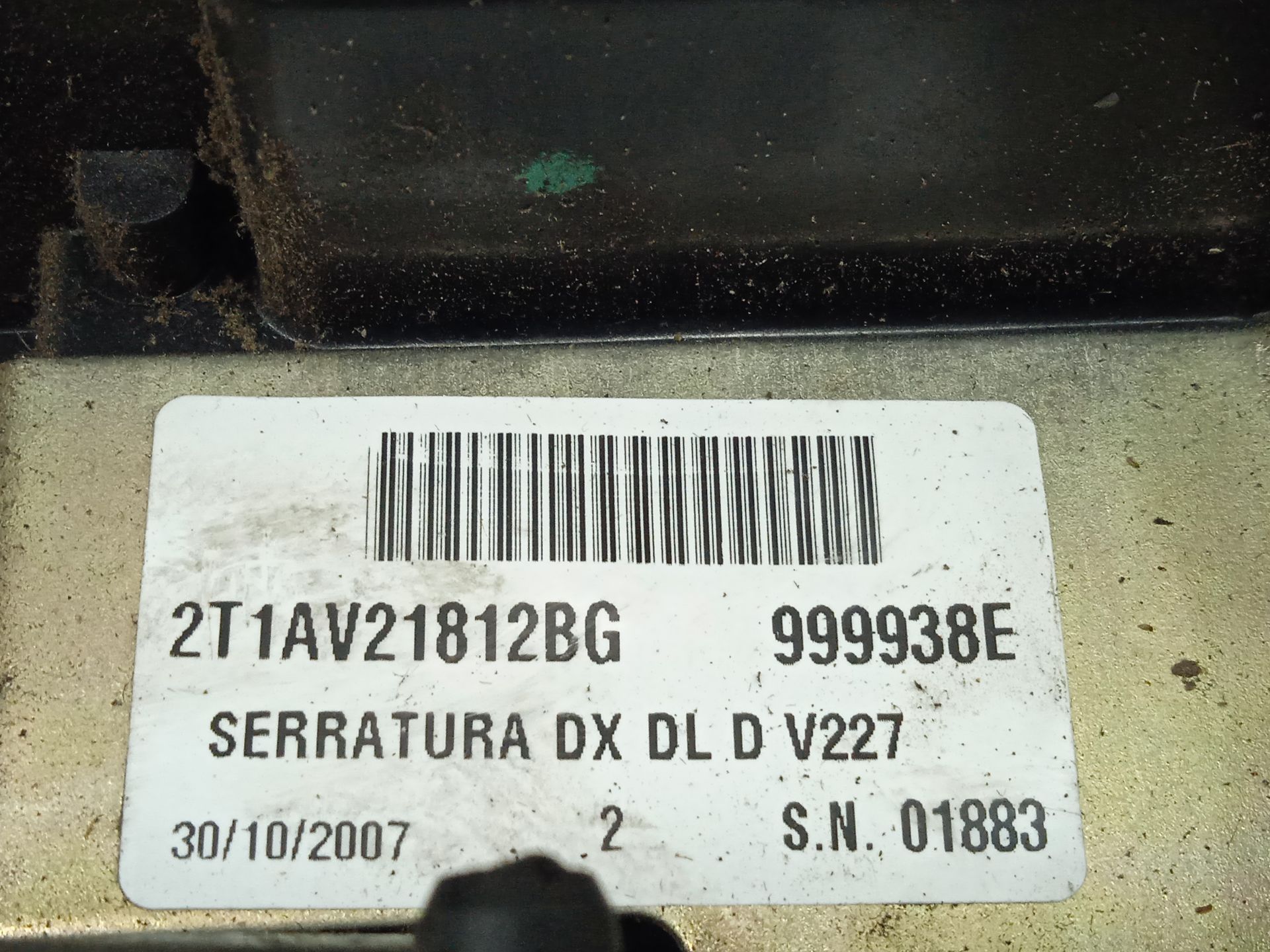 CERRADURA PUERTA DELANTERA DERECHA FORD TRANSIT CONNECT (TC7) Furgón (2006->)