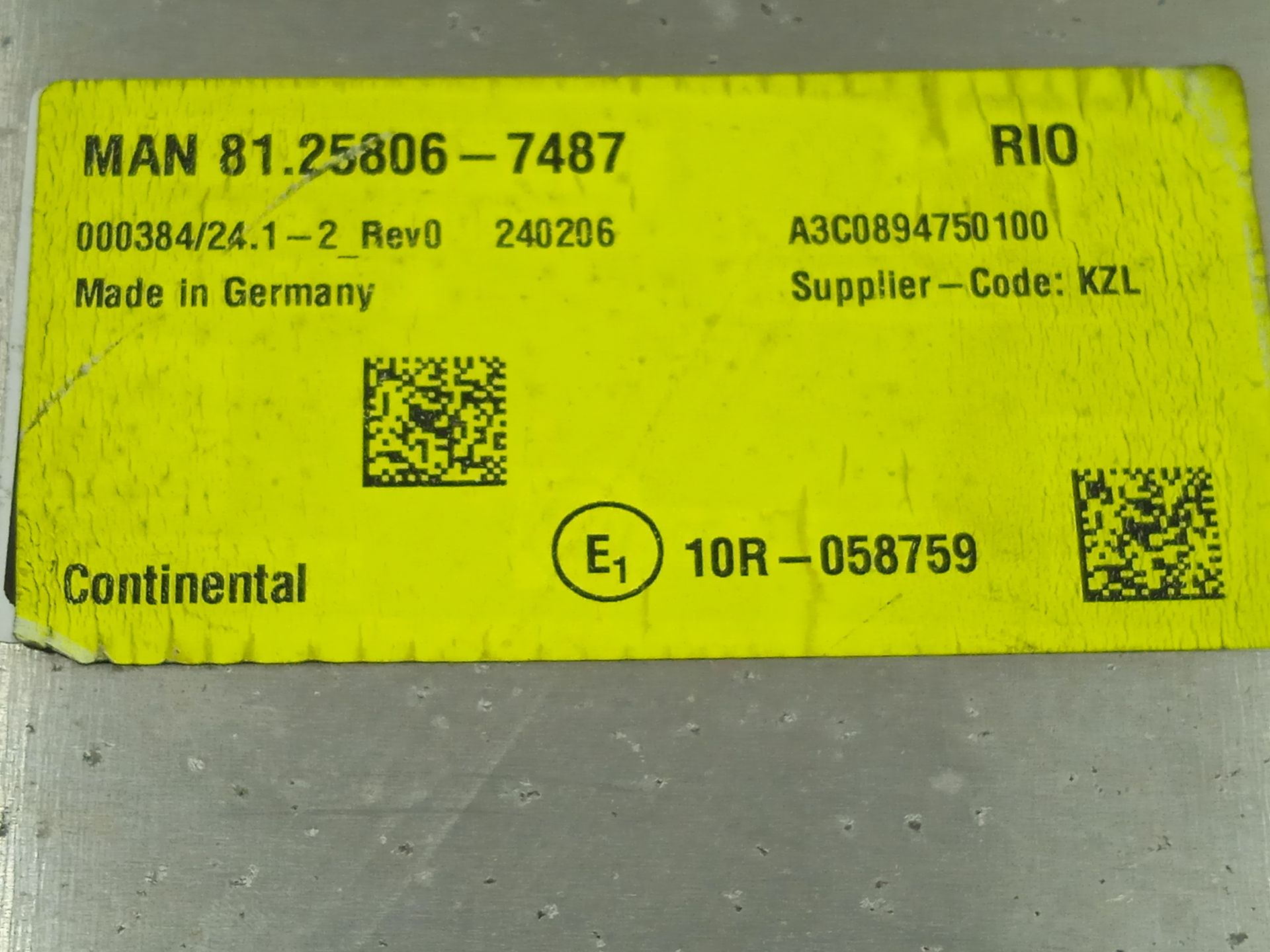 MODULO ELECTRONICO MAN TGX 33.XXX FG /   6x4   BL XL