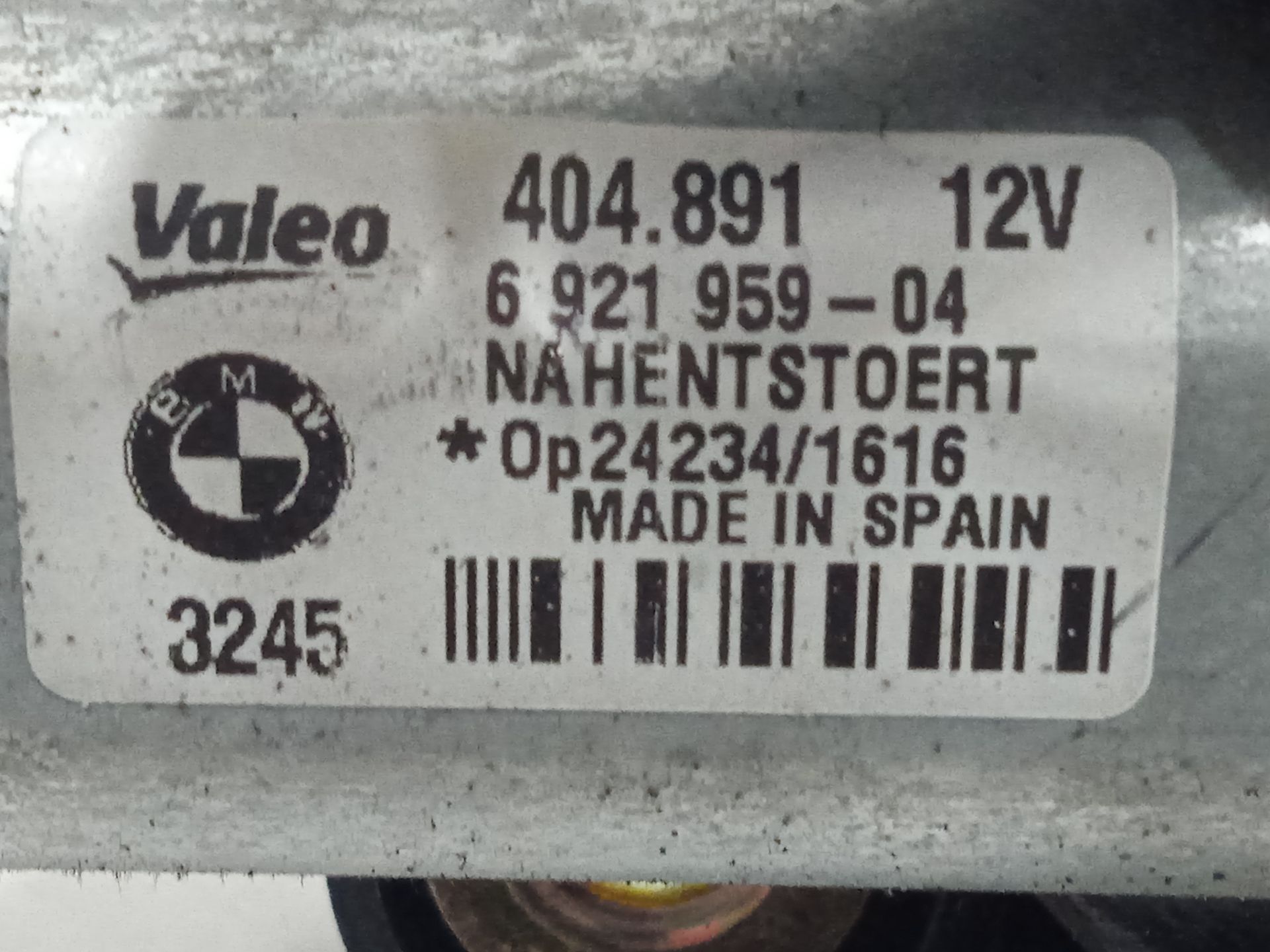 MOTOR LIMPIA TRASERO BMW SERIE 1 BERLINA (E81/E87) 120d