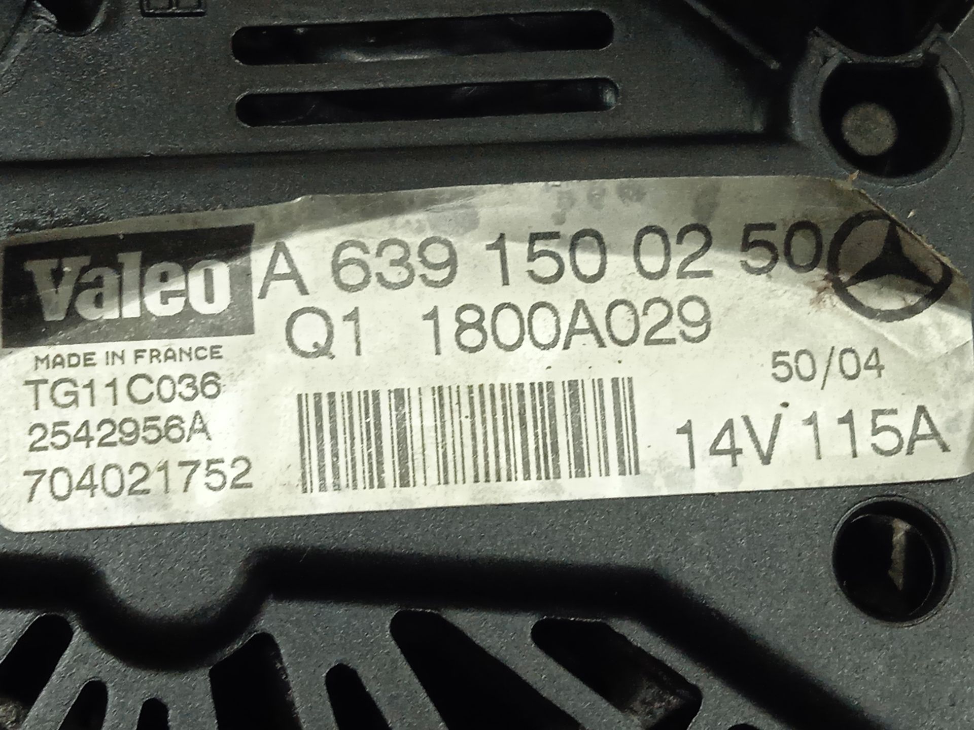 ALTERNADOR MITSUBISHI COLT BERLINA 5 (Z30A) 1.5 DI-D Instyle (D)