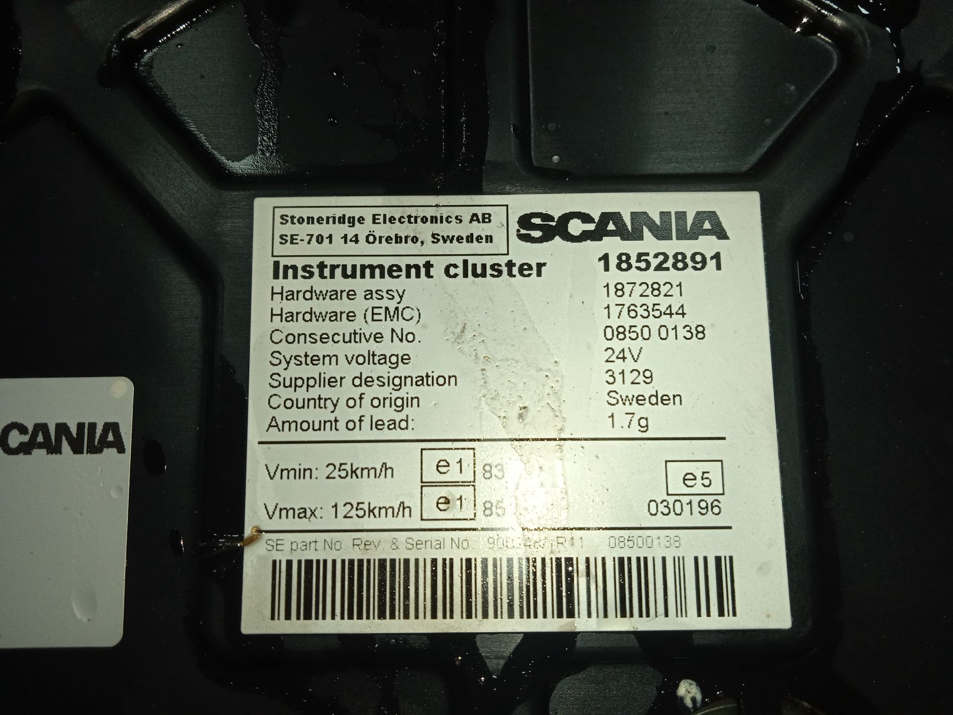 CUADRO INSTRUMENTOS SCANIA SERIE P/G/R (C-CLASE) Fg  270  (4X2) Corto CP 13 / 14 B