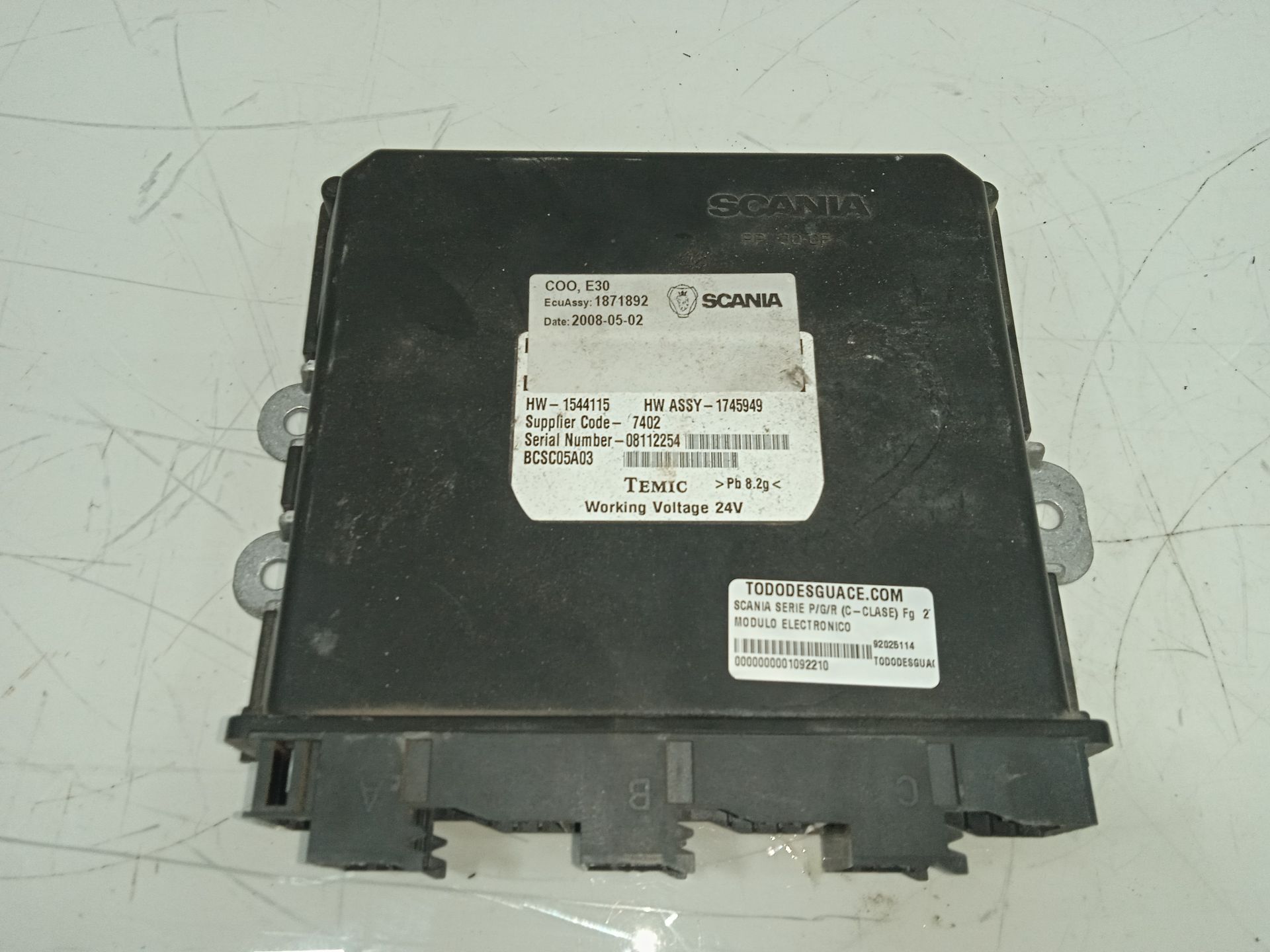 MODULO ELECTRONICO SCANIA SERIE P/G/R (C-CLASE) Fg  270  (4X2) Corto CP 13 / 14 B