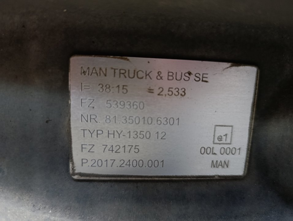 GRUPO TRASERO MAN TGX 33.XXX FG /   6x4   BL XL