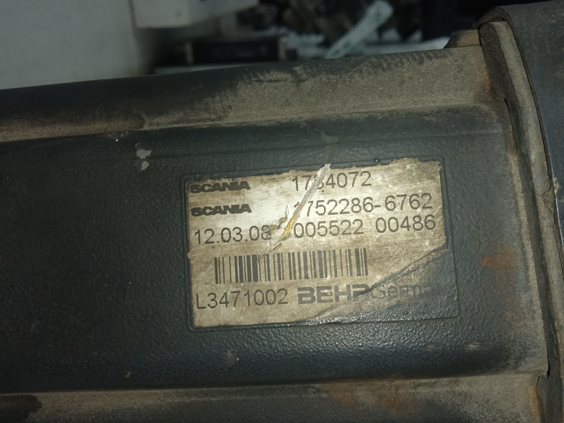 ENFRIADOR EGR SCANIA SERIE P/G/R (C-CLASE) Fg  270  (4X2) Corto CP 13 / 14 B