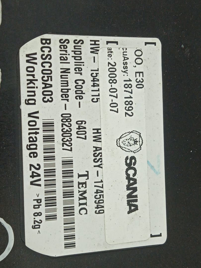 MODULO ELECTRONICO SCANIA SERIE P/G/R (C-CLASE) Fg  270  (4X2) Corto CP 13 / 14 B