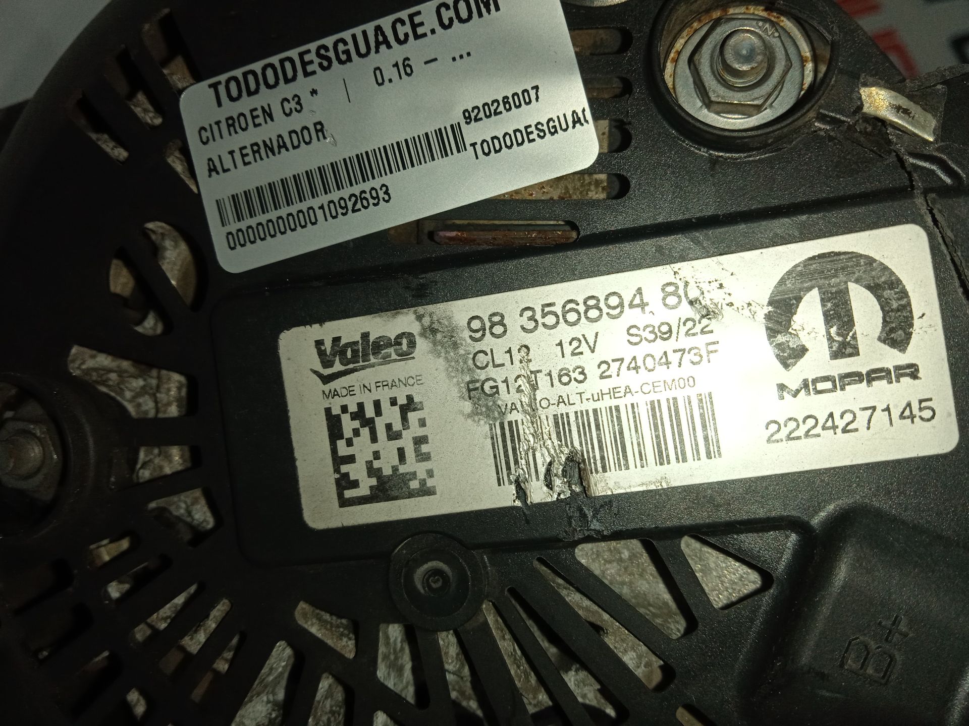 ALTERNADOR CITROEN C3 *
