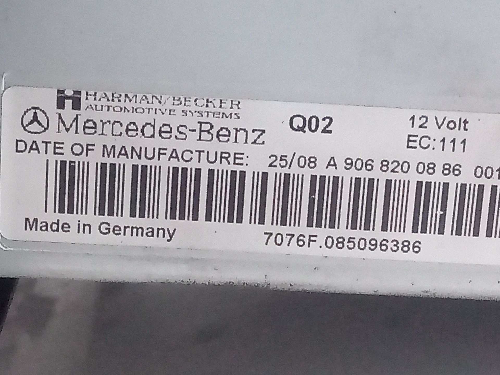 SISTEMA AUDIO / RADIO CD MERCEDES-BENZ SPRINTERII COMBI (DESDE 01.06) 211/215 CDI (906.711/713)