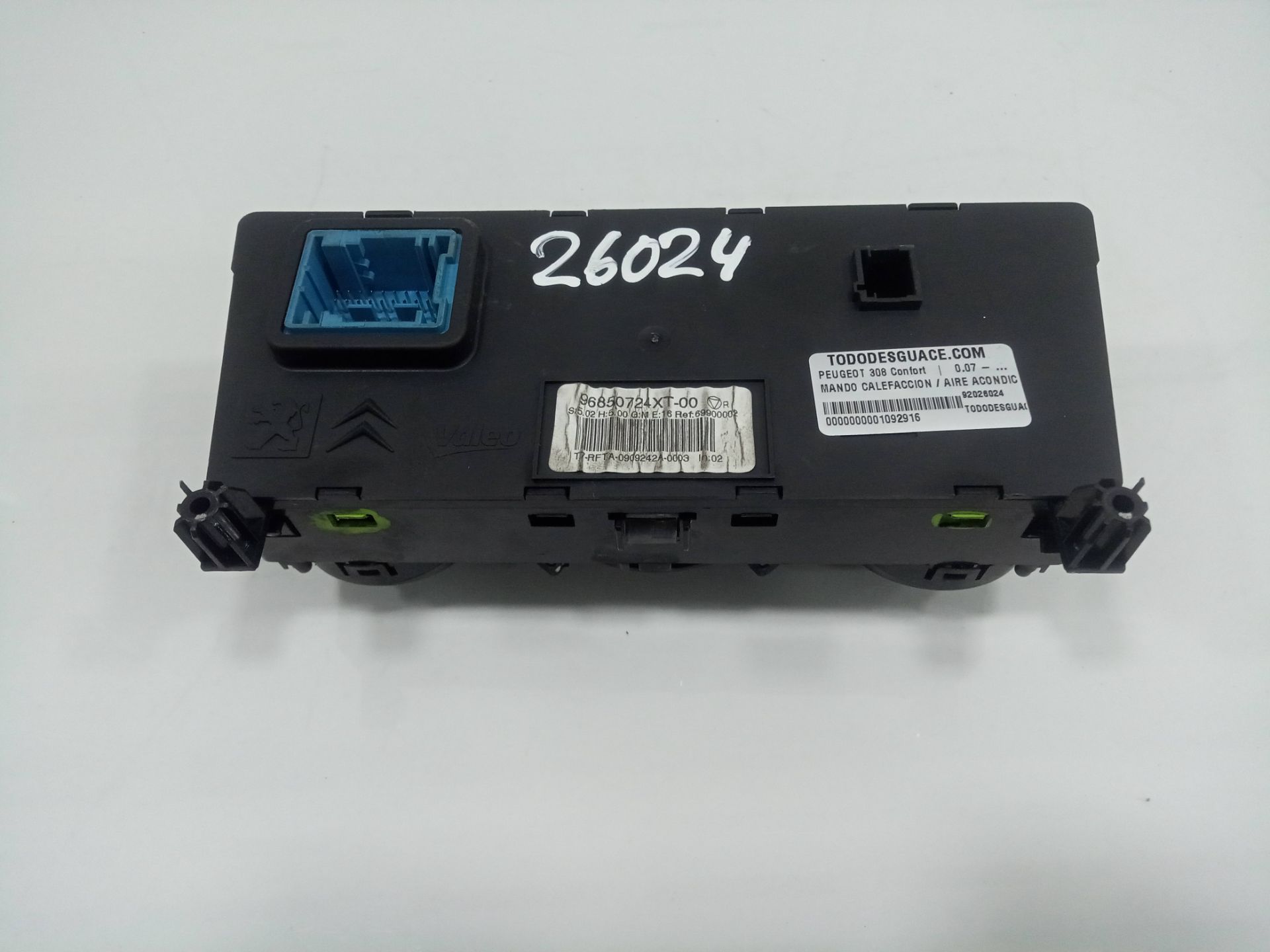 MANDO CALEFACCION / AIRE ACONDICIONADO PEUGEOT 308 Confort