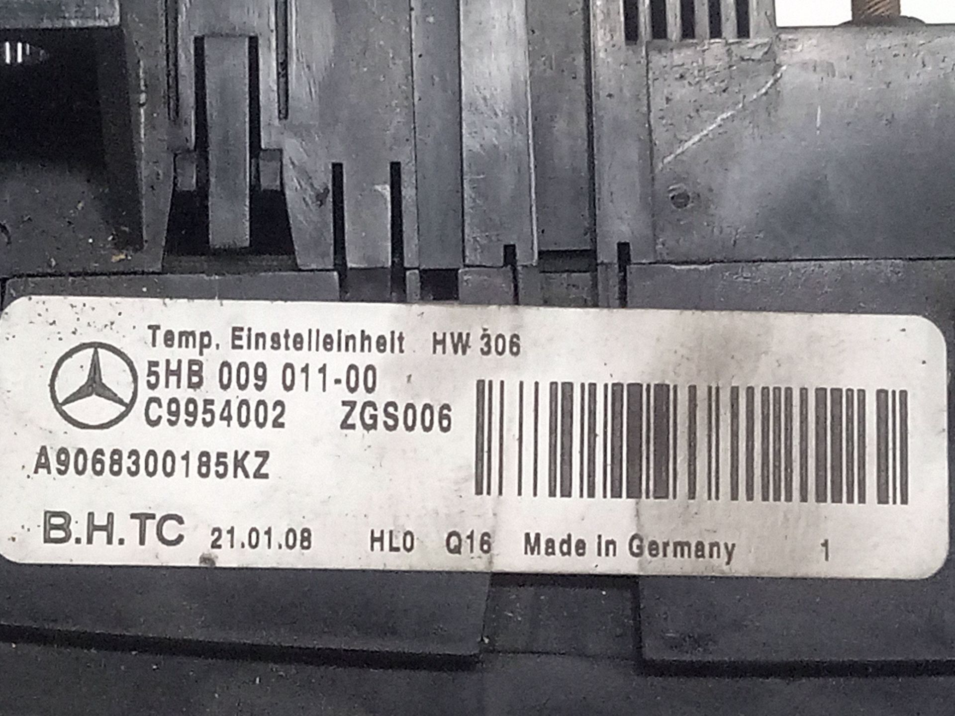 MANDO CALEFACCION / AIRE ACONDICIONADO MERCEDES-BENZ SPRINTERII CAJA ABIERTA (DESDE 01.06) 309/311/313/315          CDI  (906.131/132/133/134/135/136)