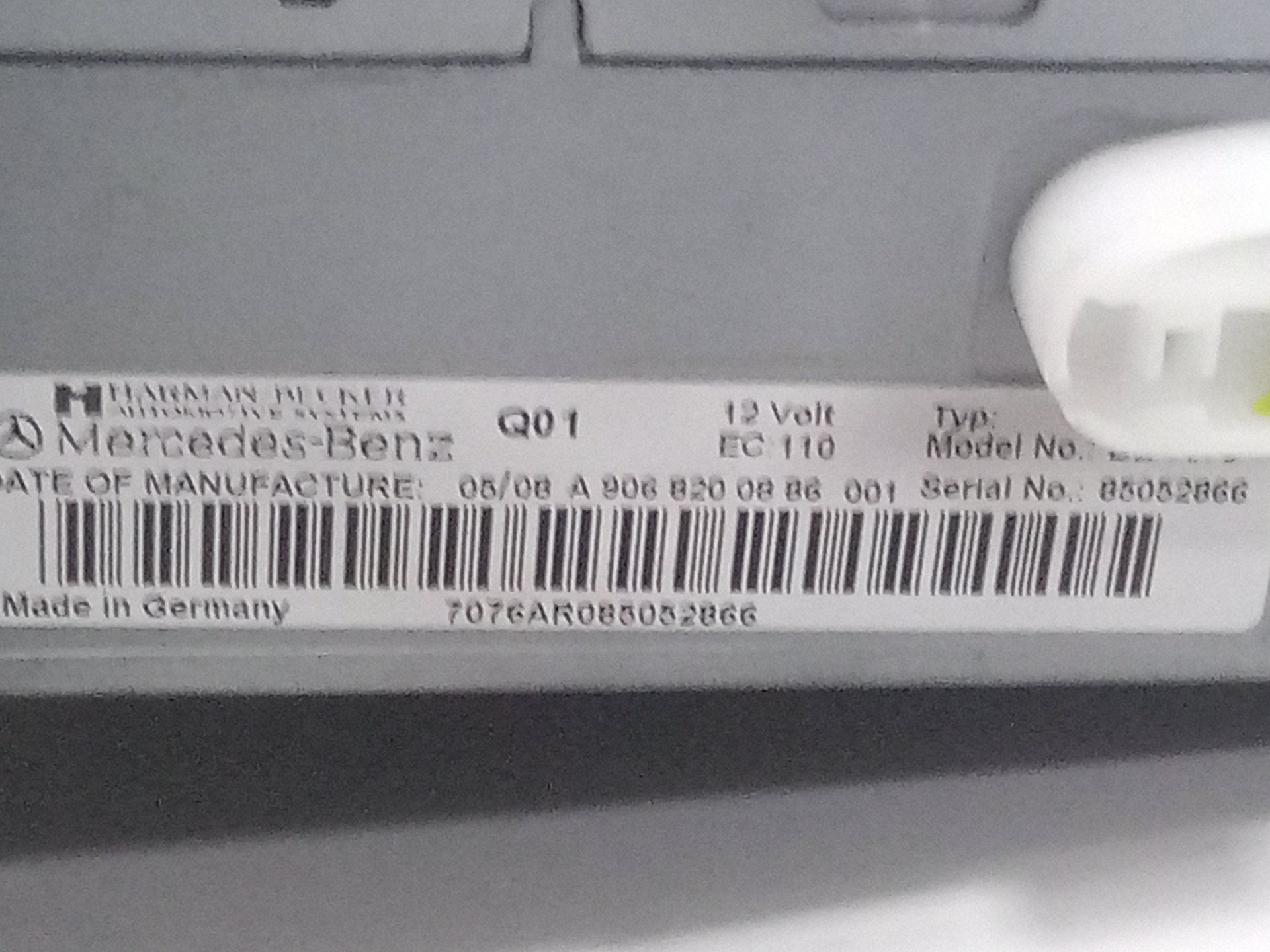 SISTEMA AUDIO / RADIO CD MERCEDES-BENZ SPRINTERII CAJA ABIERTA (DESDE 01.06) 309/311/313/315          CDI  (906.131/132/133/134/135/136)