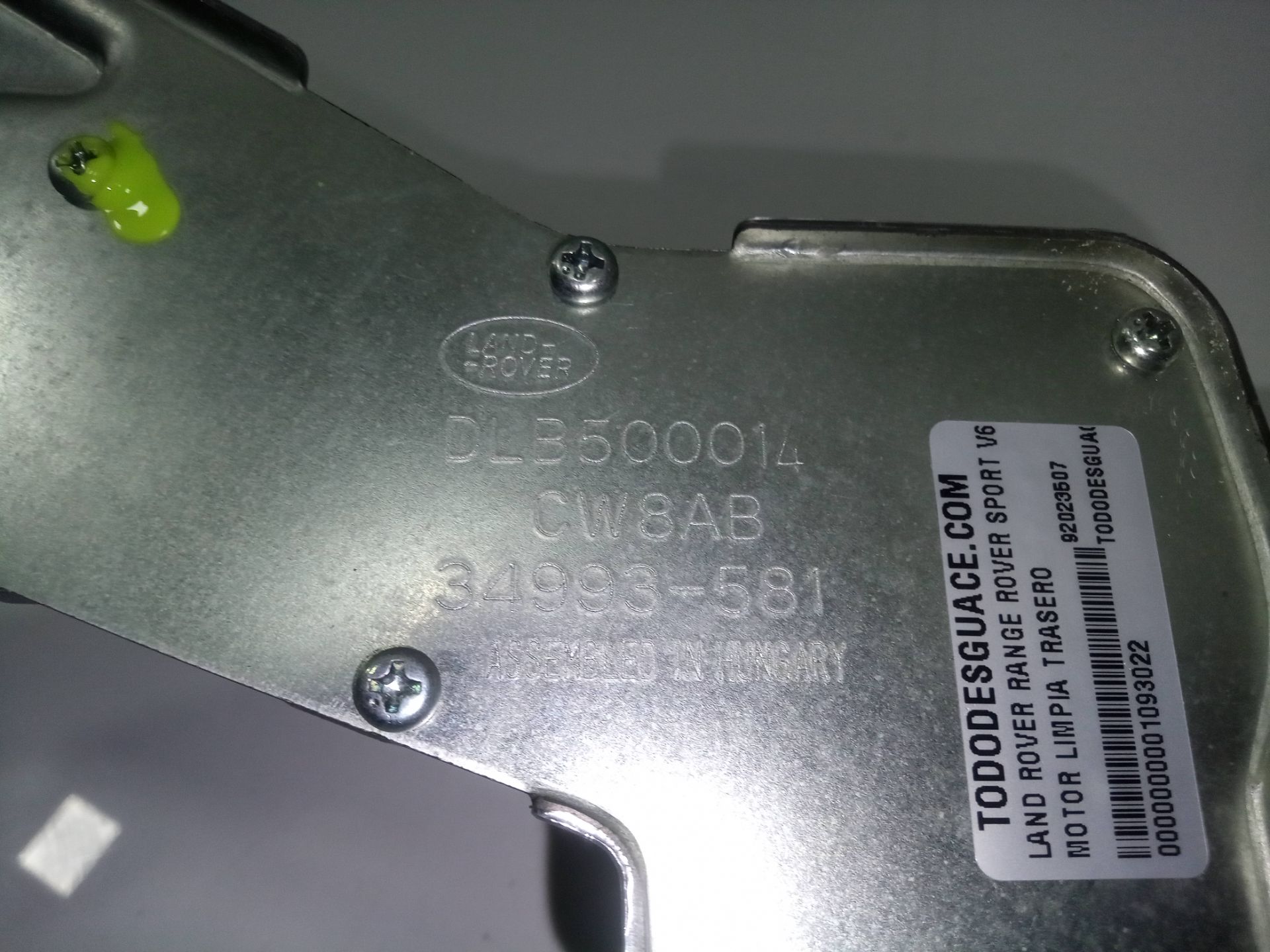 MOTOR LIMPIA TRASERO LAND ROVER RANGE ROVER SPORT V6 TD HSE