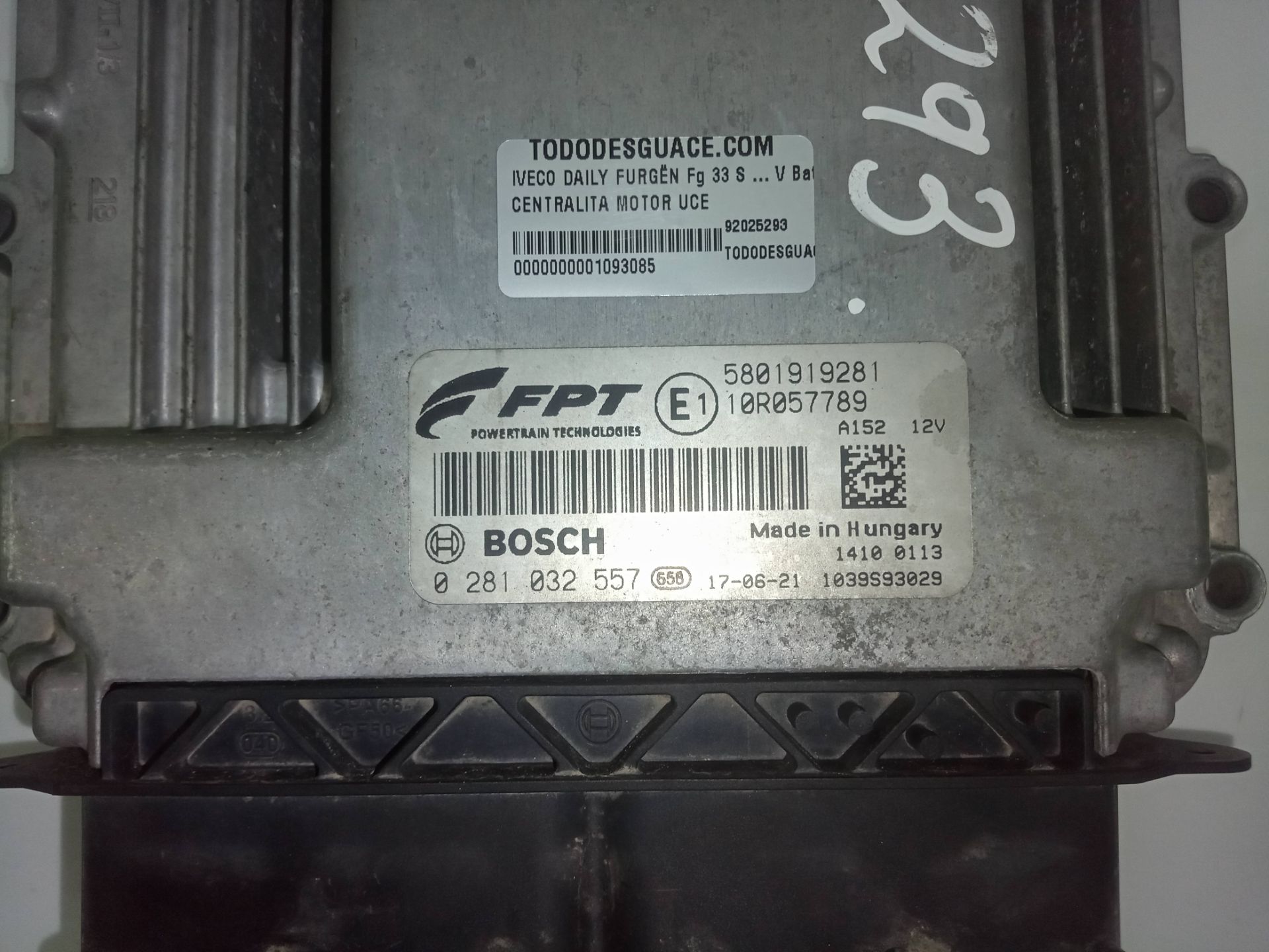 CENTRALITA MOTOR UCE IVECO DAILY FURGÓN Fg 33 S ... V Batalla 3000