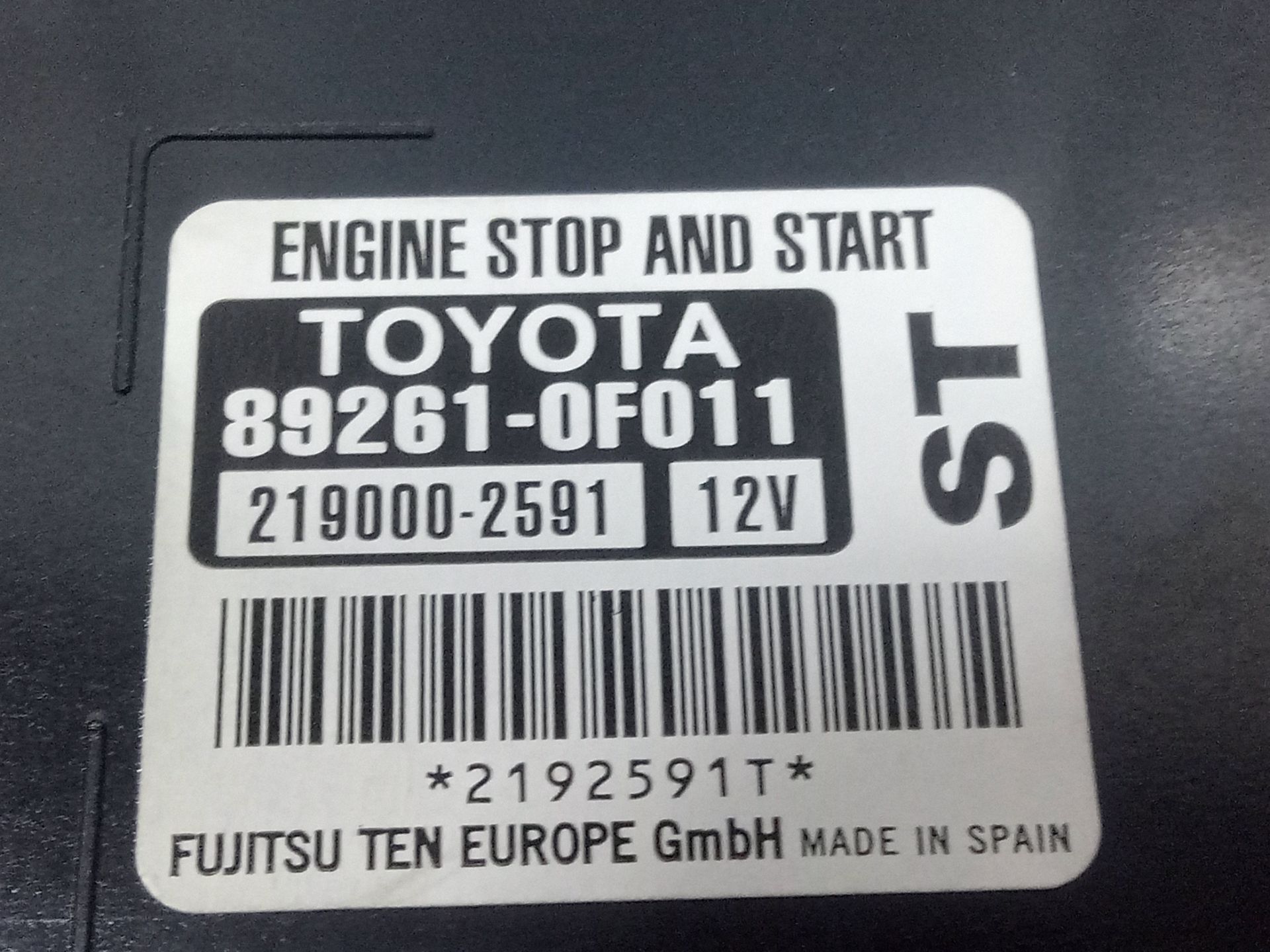 MODULO ELECTRONICO TOYOTA VERSO Advance