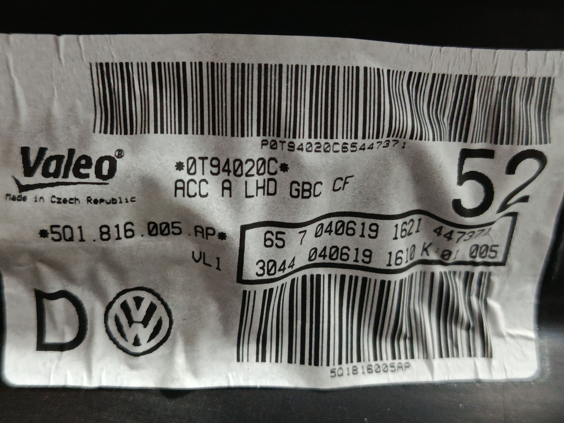 MUEBLE CALEFACION VOLKSWAGEN GOLF VII SPORTSVAN Advance