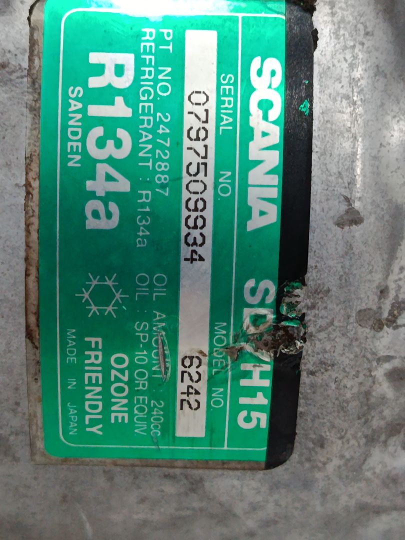 COMPRESOR AIRE ACONDICIONADO SCANIA SERIE P/G/R (C-CLASE) Fg  270  (4X2) Corto CP 13 / 14 B