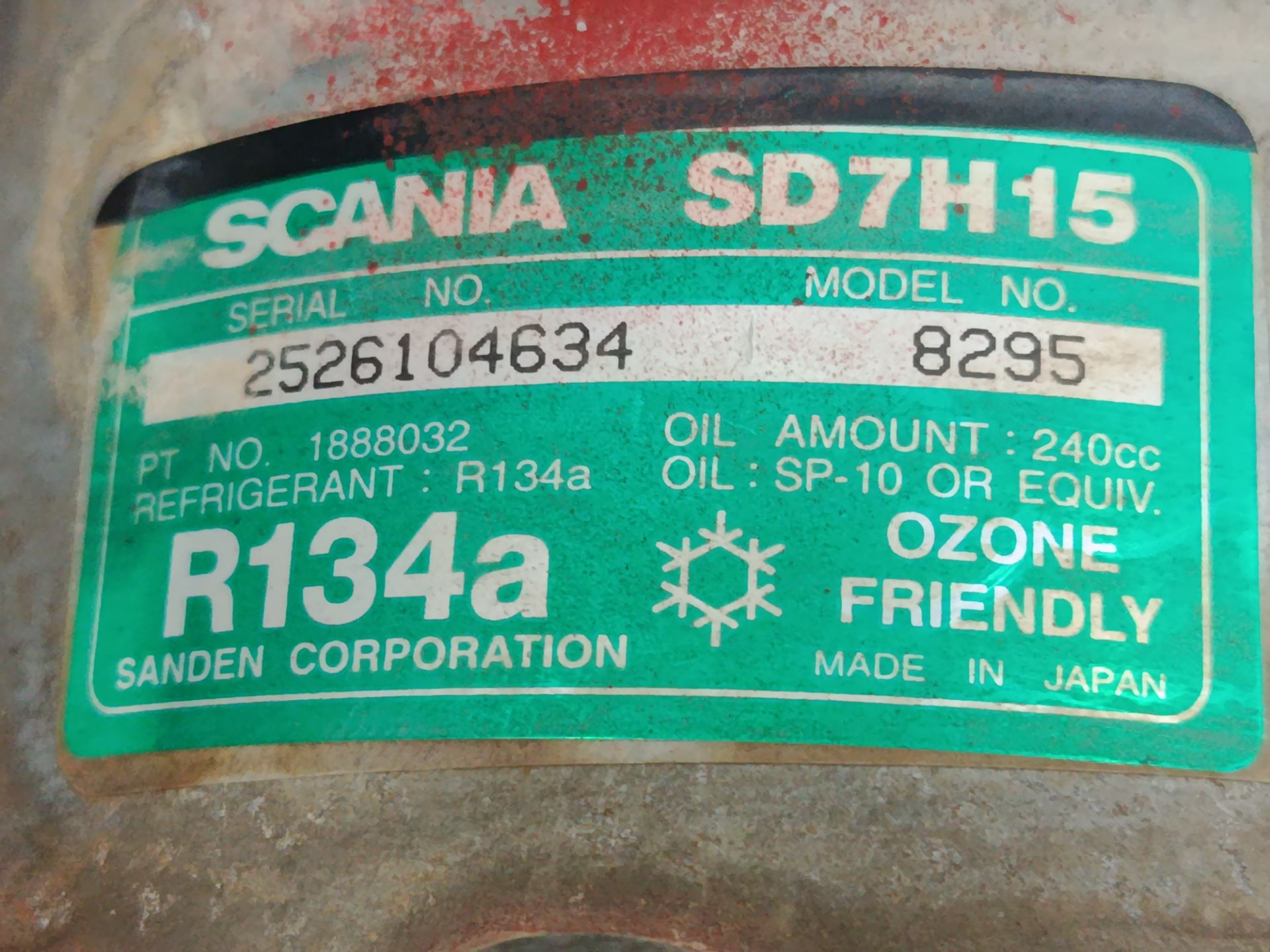 COMPRESOR AIRE ACONDICIONADO SCANIA SERIE P/G/R (C-CLASE) FSa G480 (4x2) Largura mediana CG 16